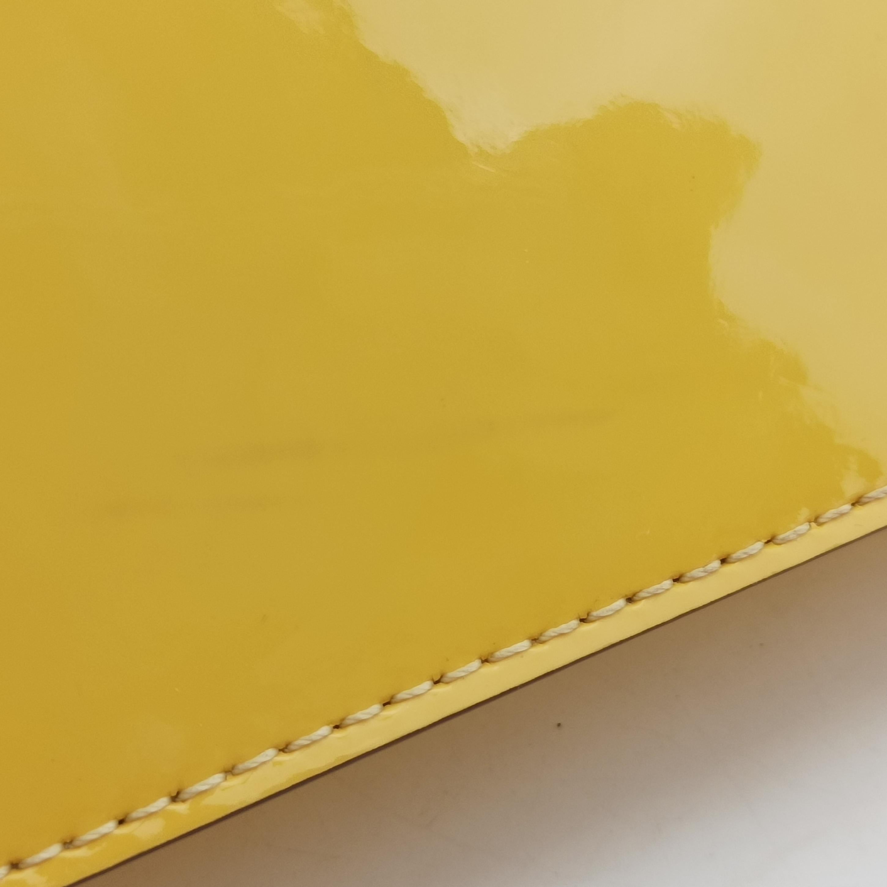 Pre-owned Louis Vuitton Monceau BB Yellow Vernis M40978 shoulderbag | stylenewstar