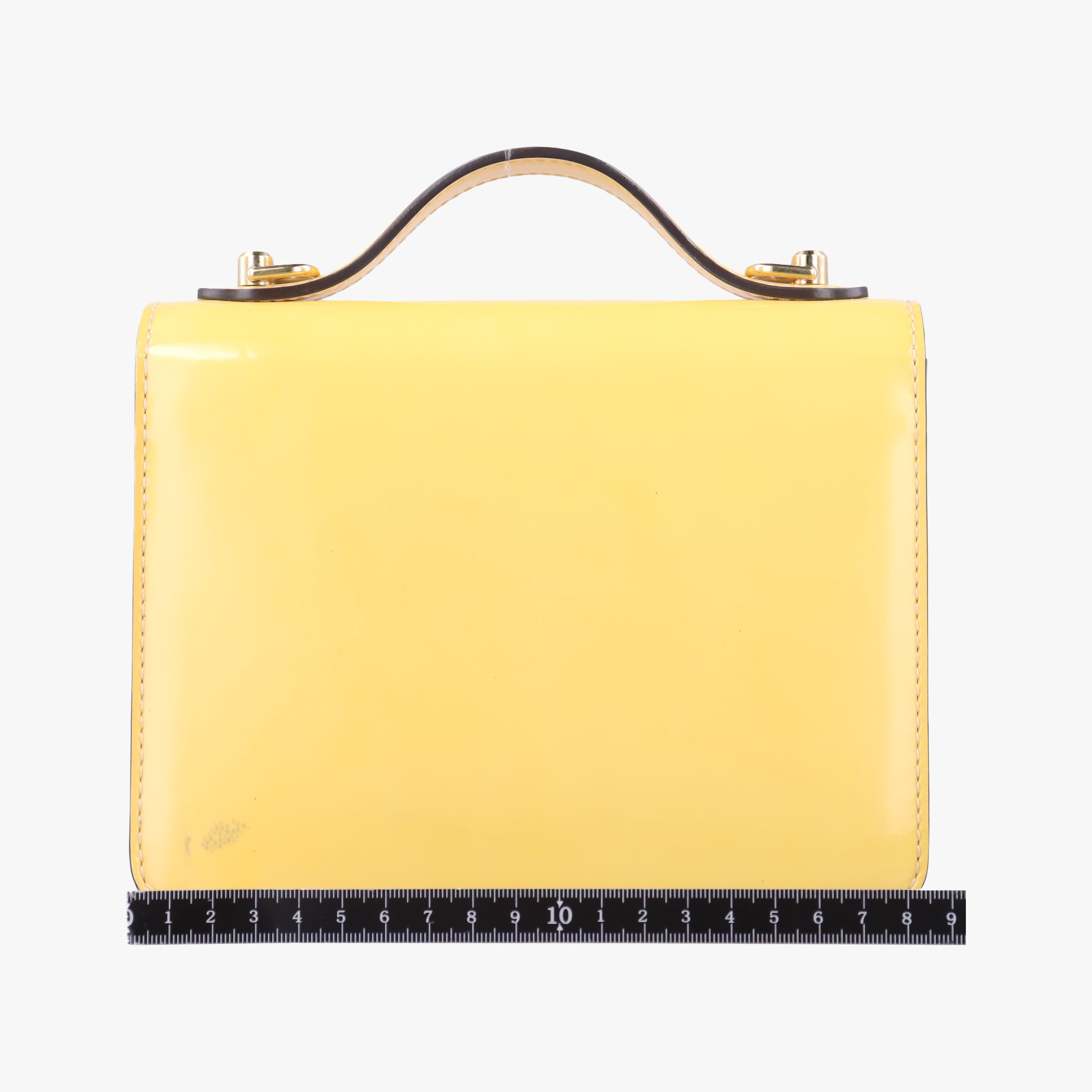 Pre-owned Louis Vuitton Monceau BB Yellow Vernis M40978 shoulderbag | stylenewstar