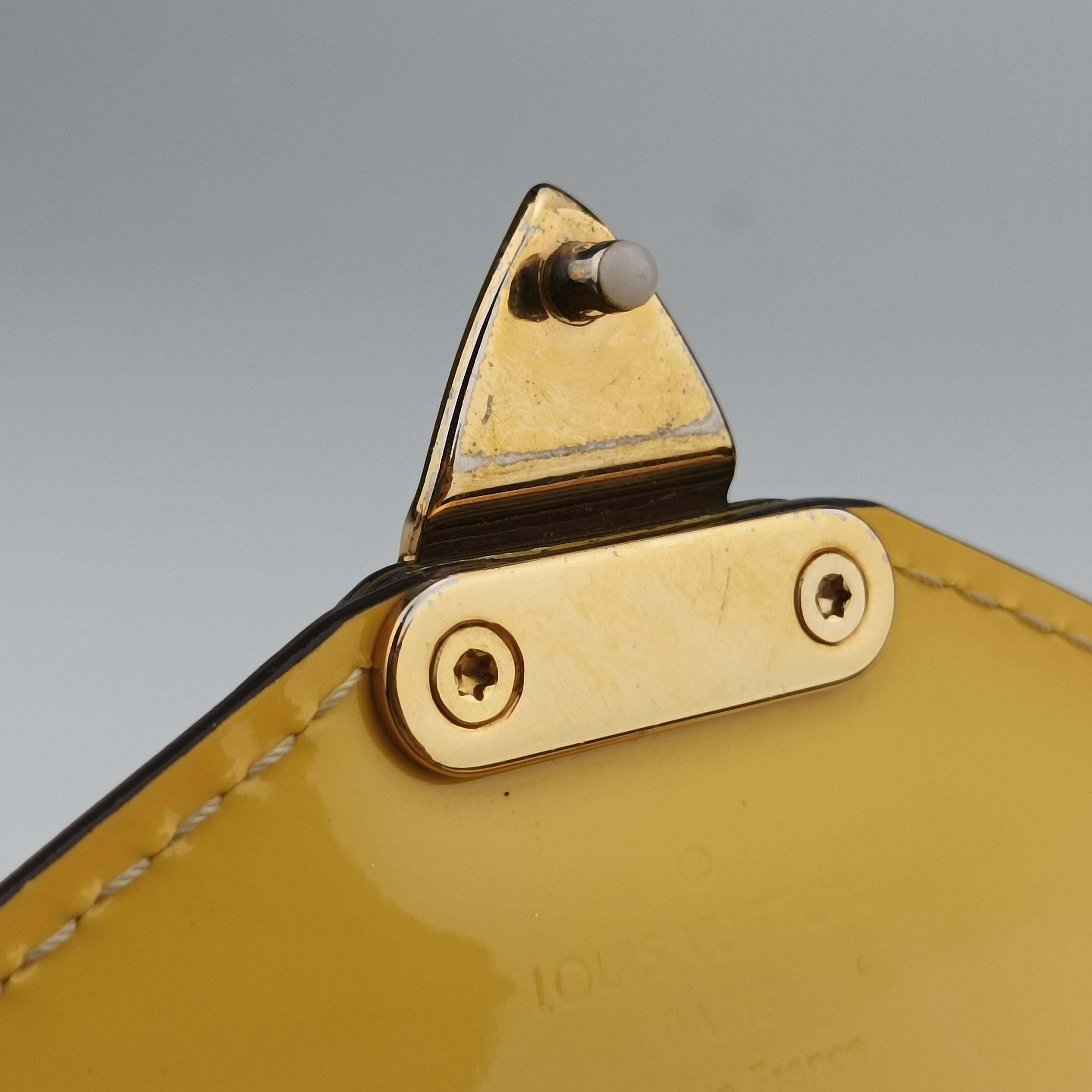 Pre-owned Louis Vuitton Monceau BB Yellow Vernis M40978 shoulderbag | stylenewstar