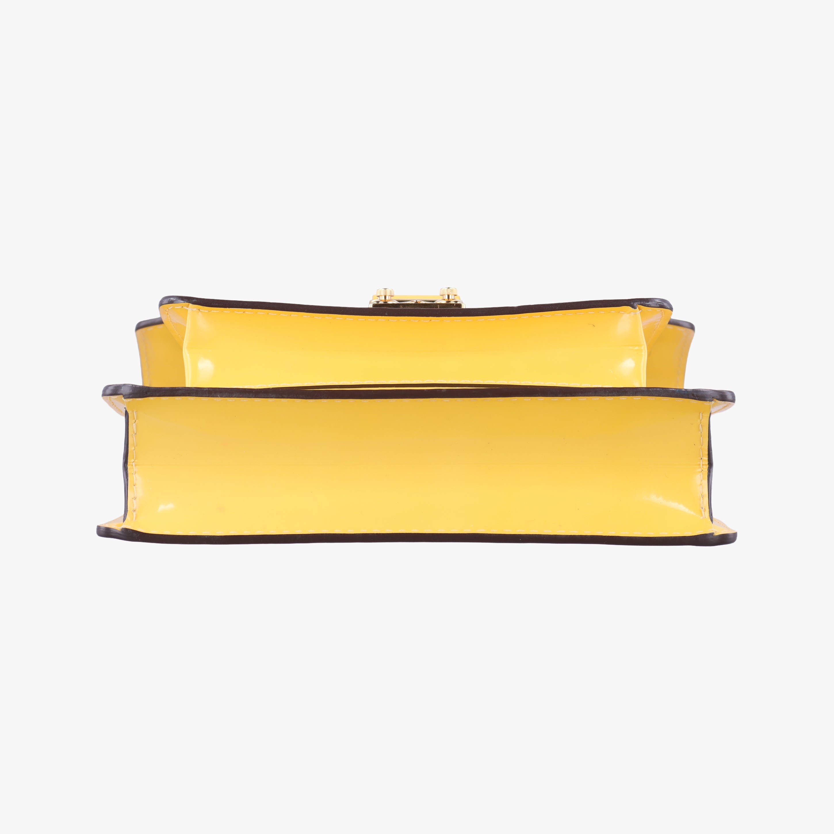 Pre-owned Louis Vuitton Monceau BB Yellow Vernis M40978 shoulderbag | stylenewstar