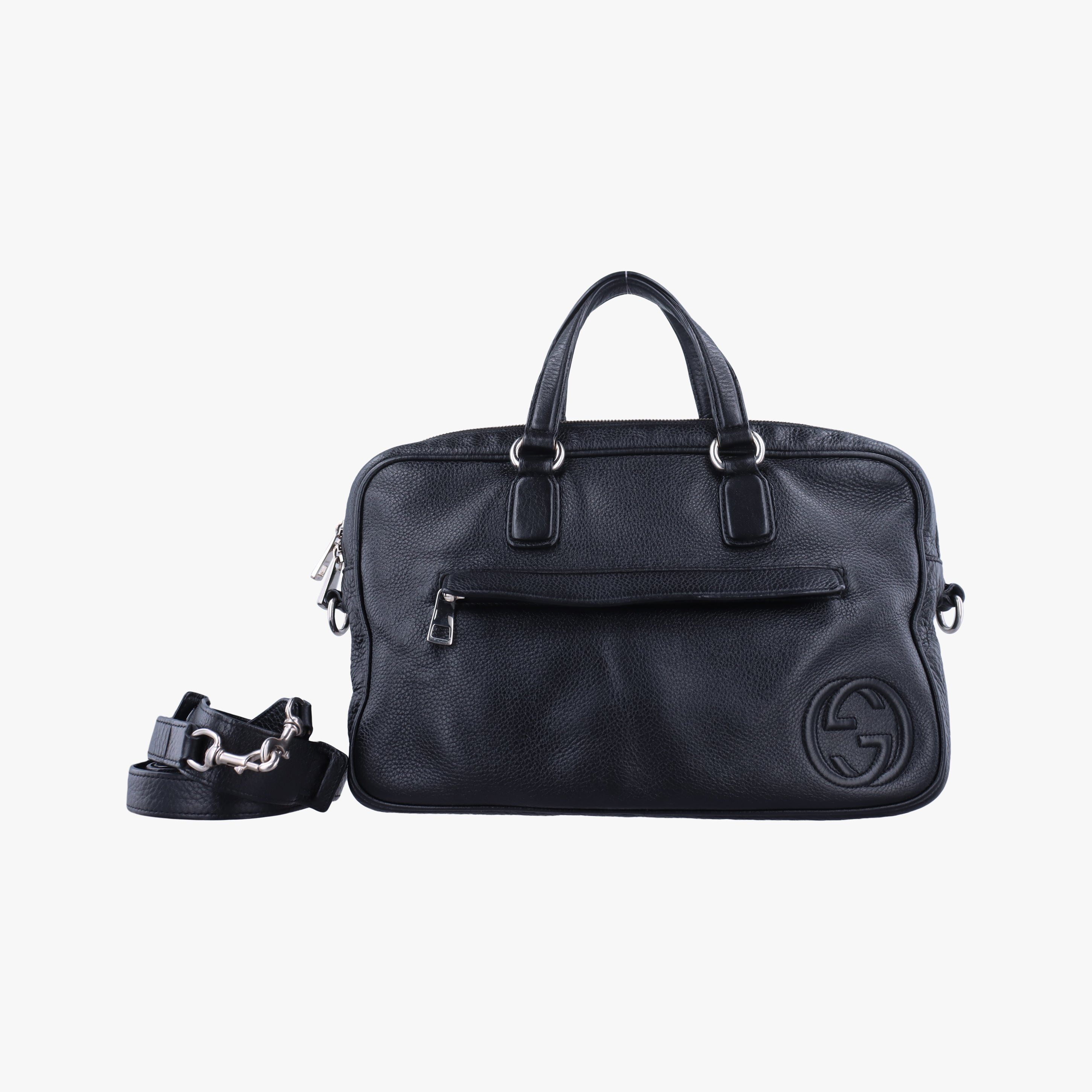 Pre-owned Gucci Soho Black Leather 359266 shoulderbag | stylenewstar