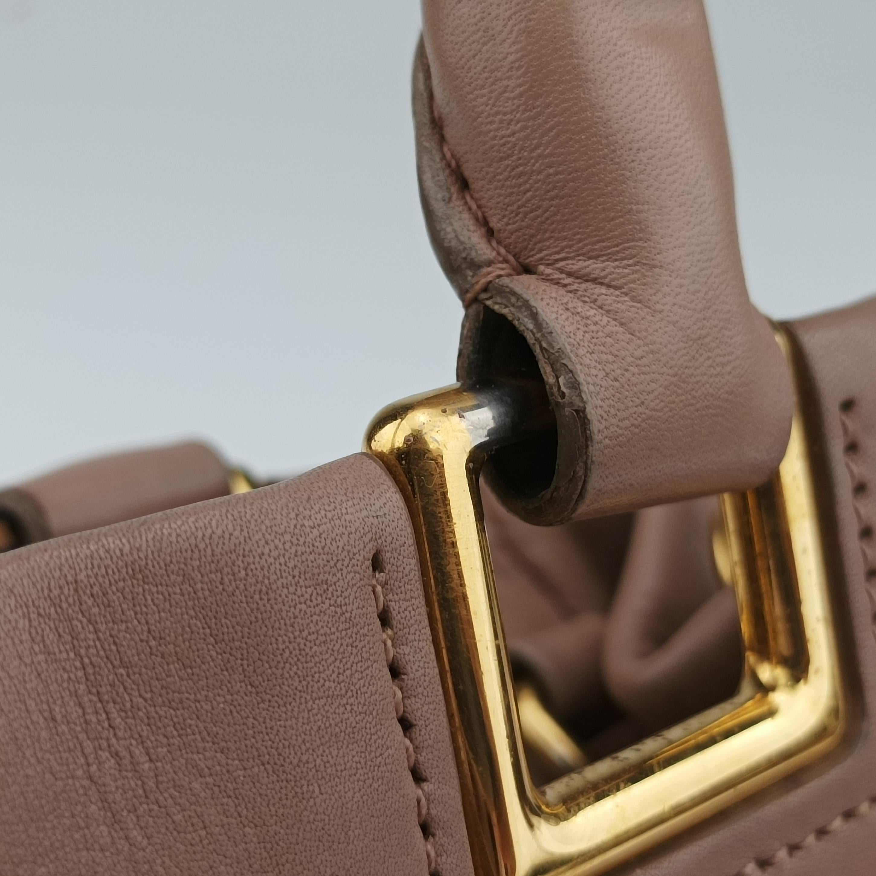 Vintage Prada Ribbon Pink Leather  shoulderbag | stylenewstar