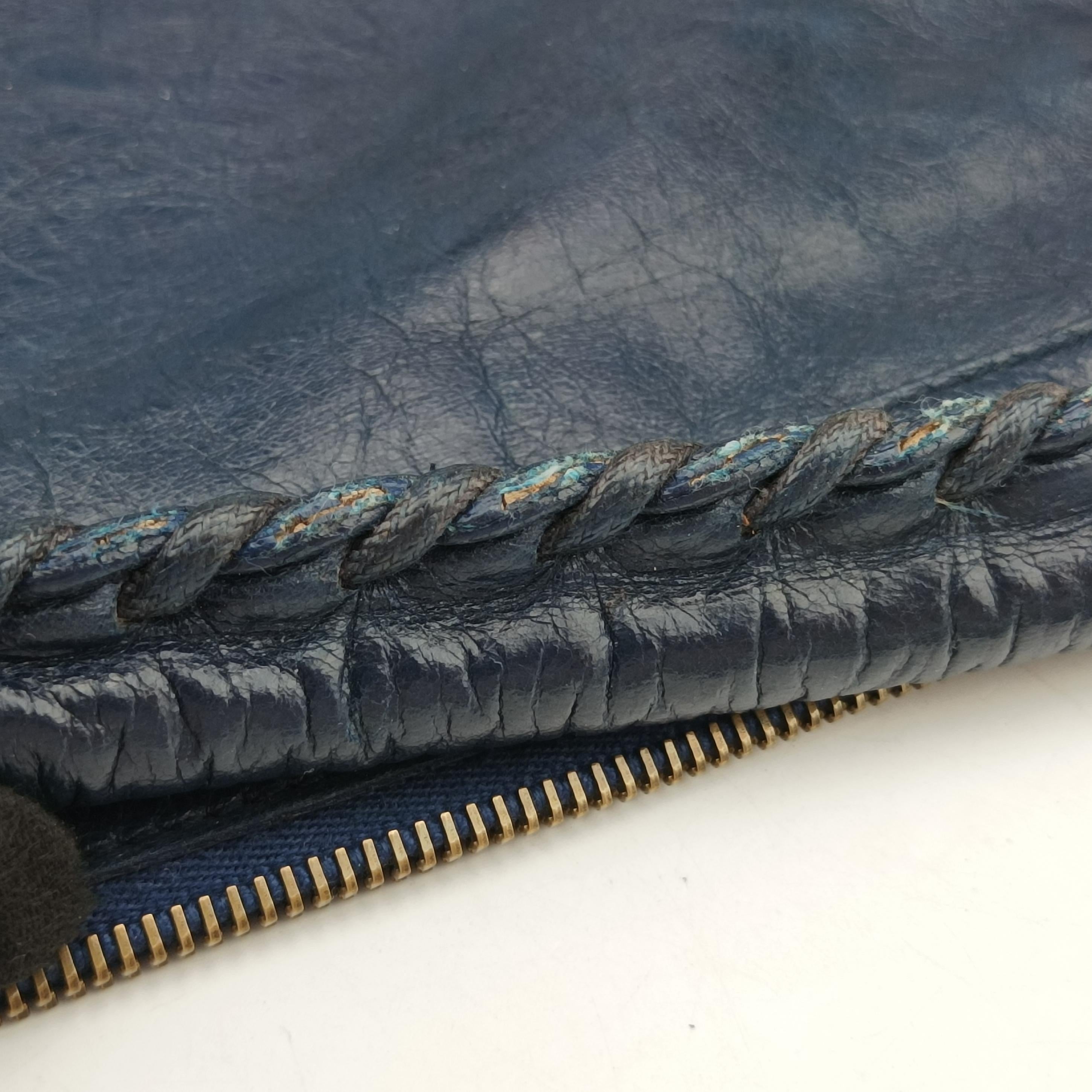 Secondhand Balenciaga The Day Navy lambskin  shoulderbag | stylenewstar