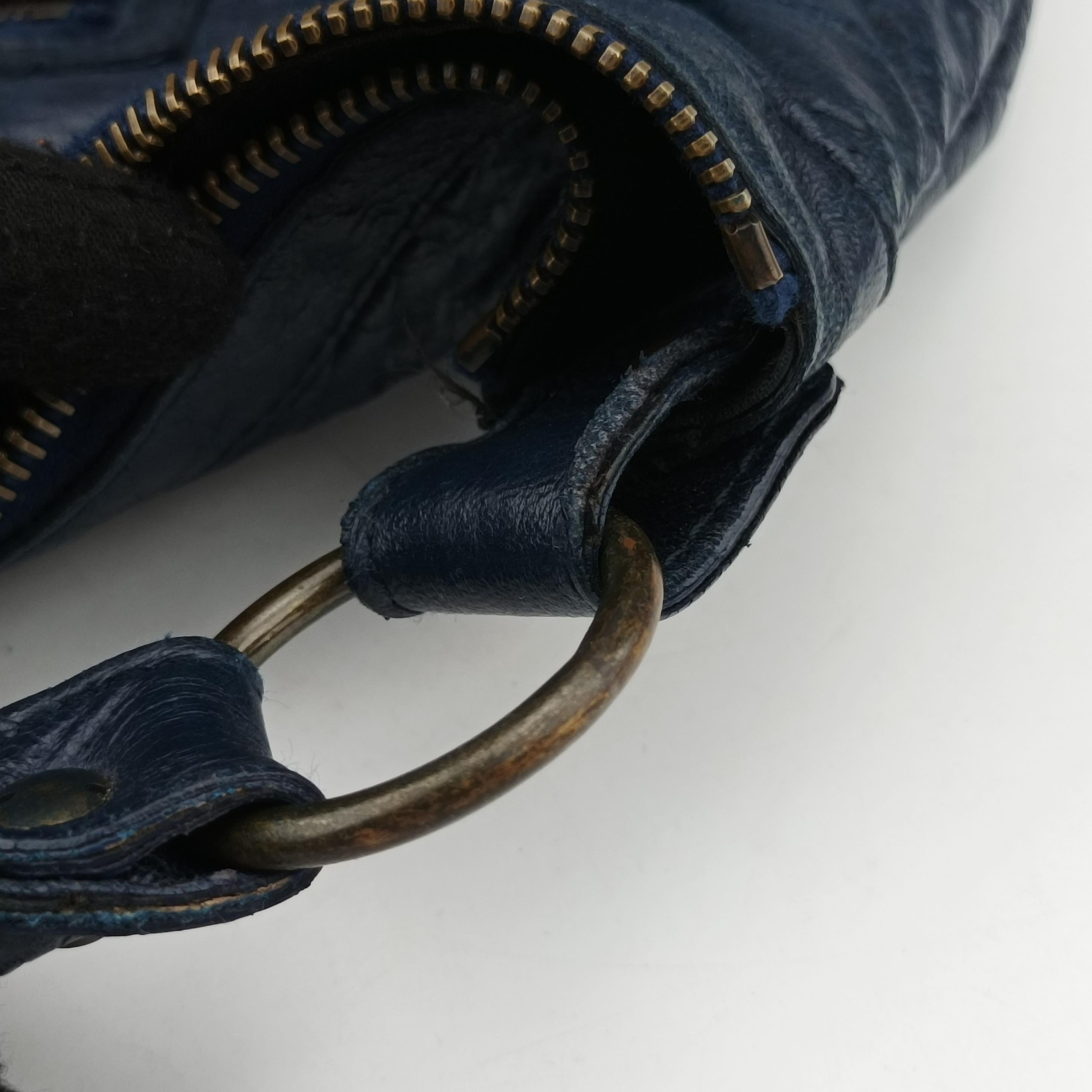 Secondhand Balenciaga The Day Navy lambskin  shoulderbag | stylenewstar