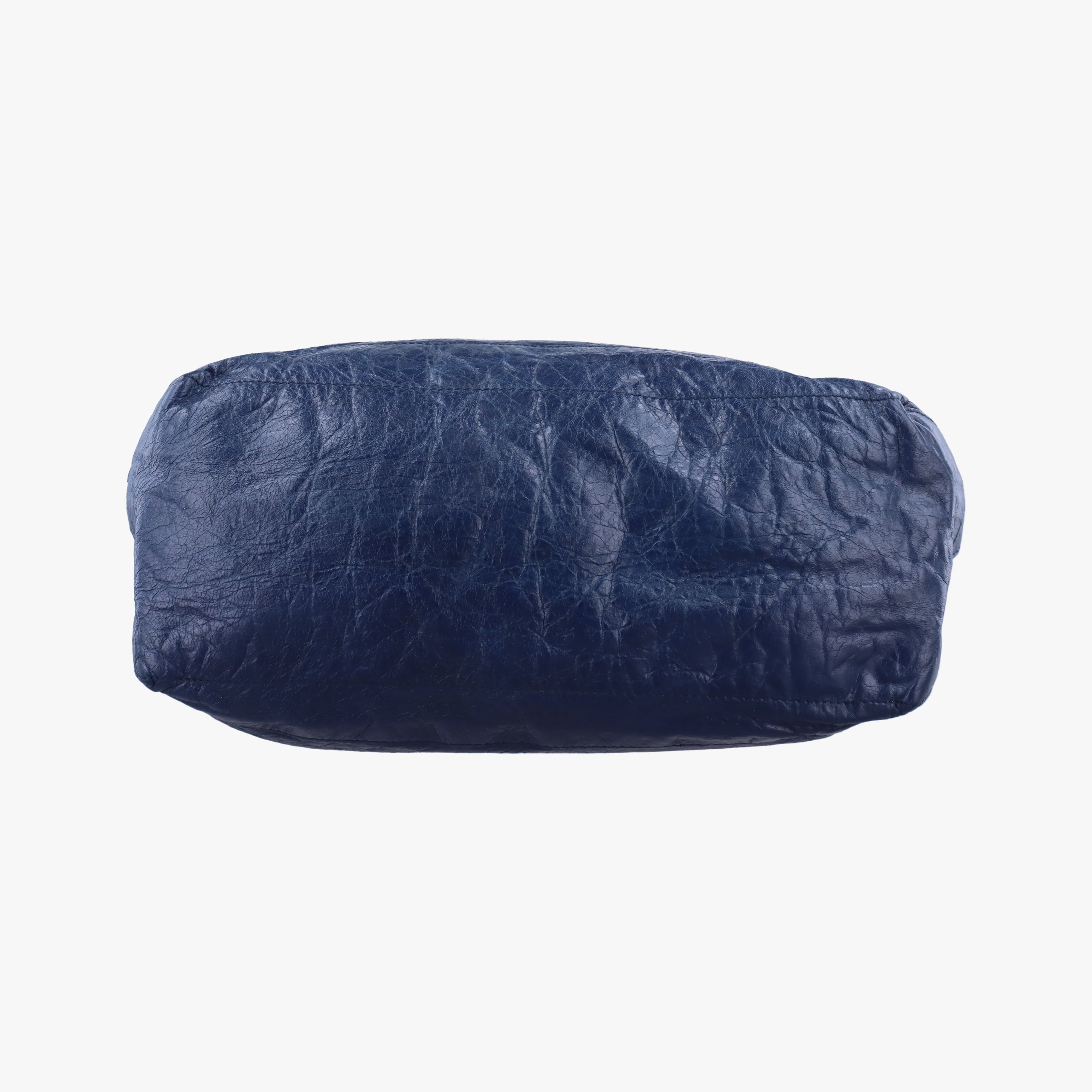 Secondhand Balenciaga The Day Navy lambskin  shoulderbag | stylenewstar