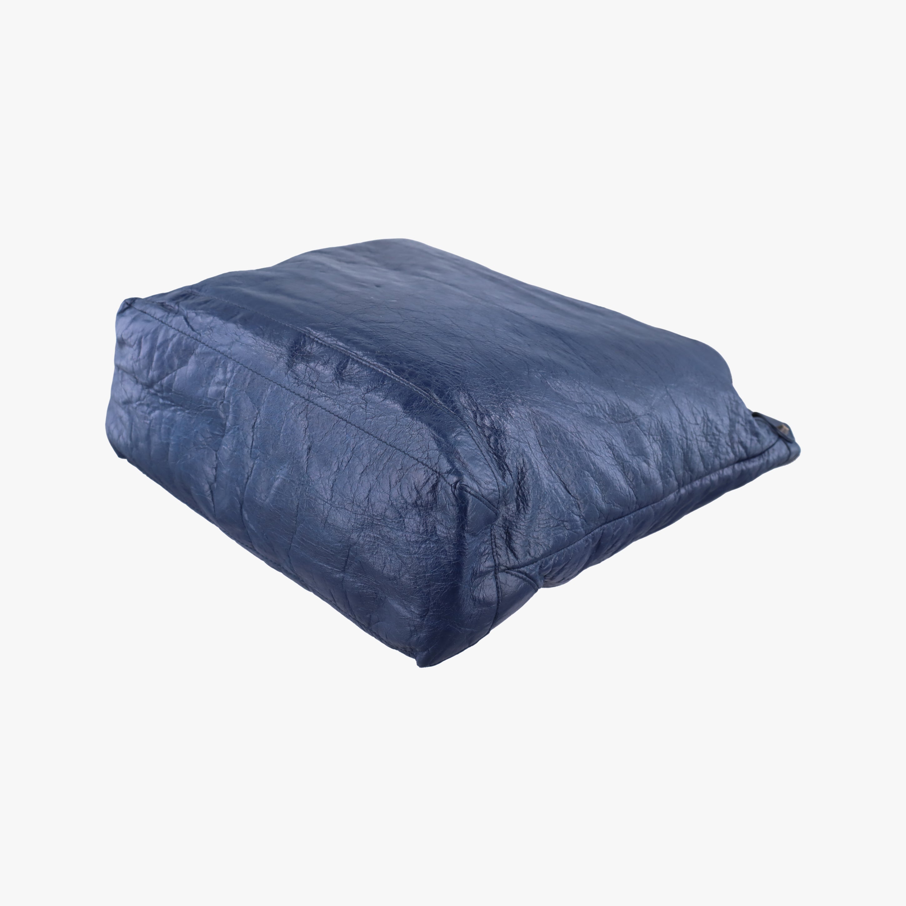 Secondhand Balenciaga The Day Navy lambskin  shoulderbag | stylenewstar