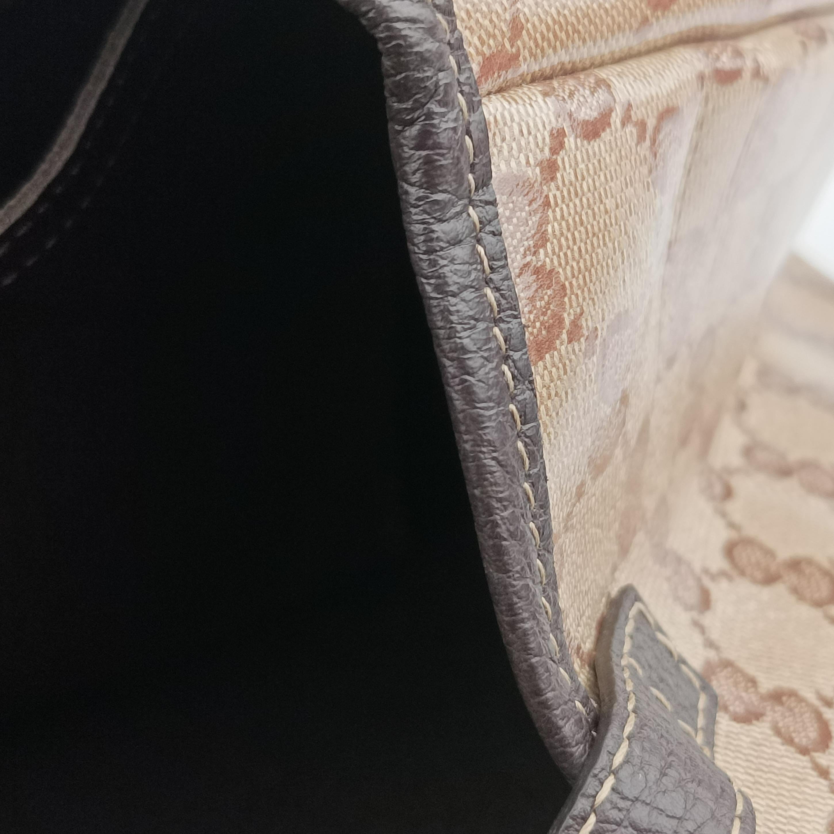 Pre-owned Gucci Abbey Brown PVC coated canvas 293578 handbag | stylenewstar
