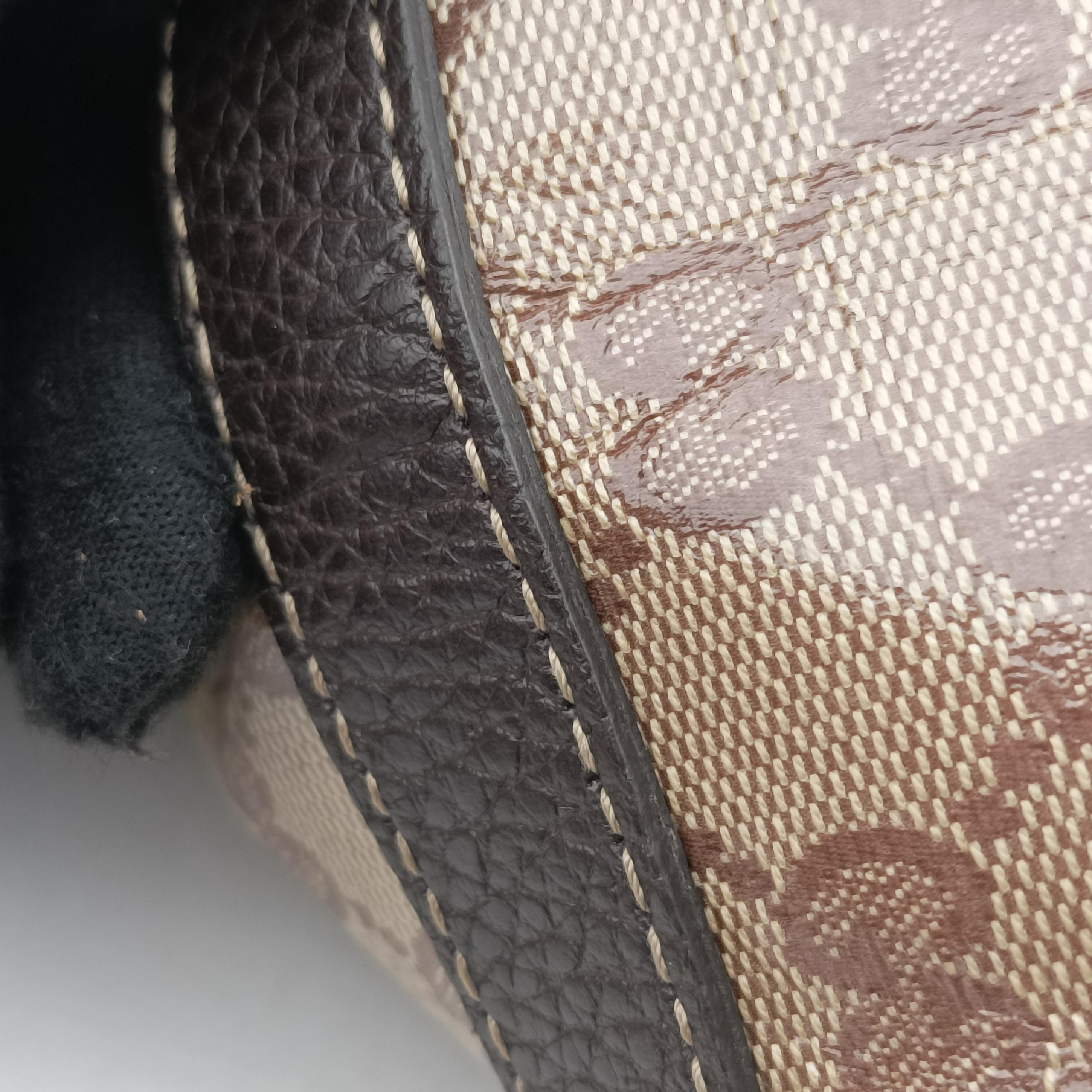 Pre-owned Gucci Abbey Brown PVC coated canvas 293578 handbag | stylenewstar