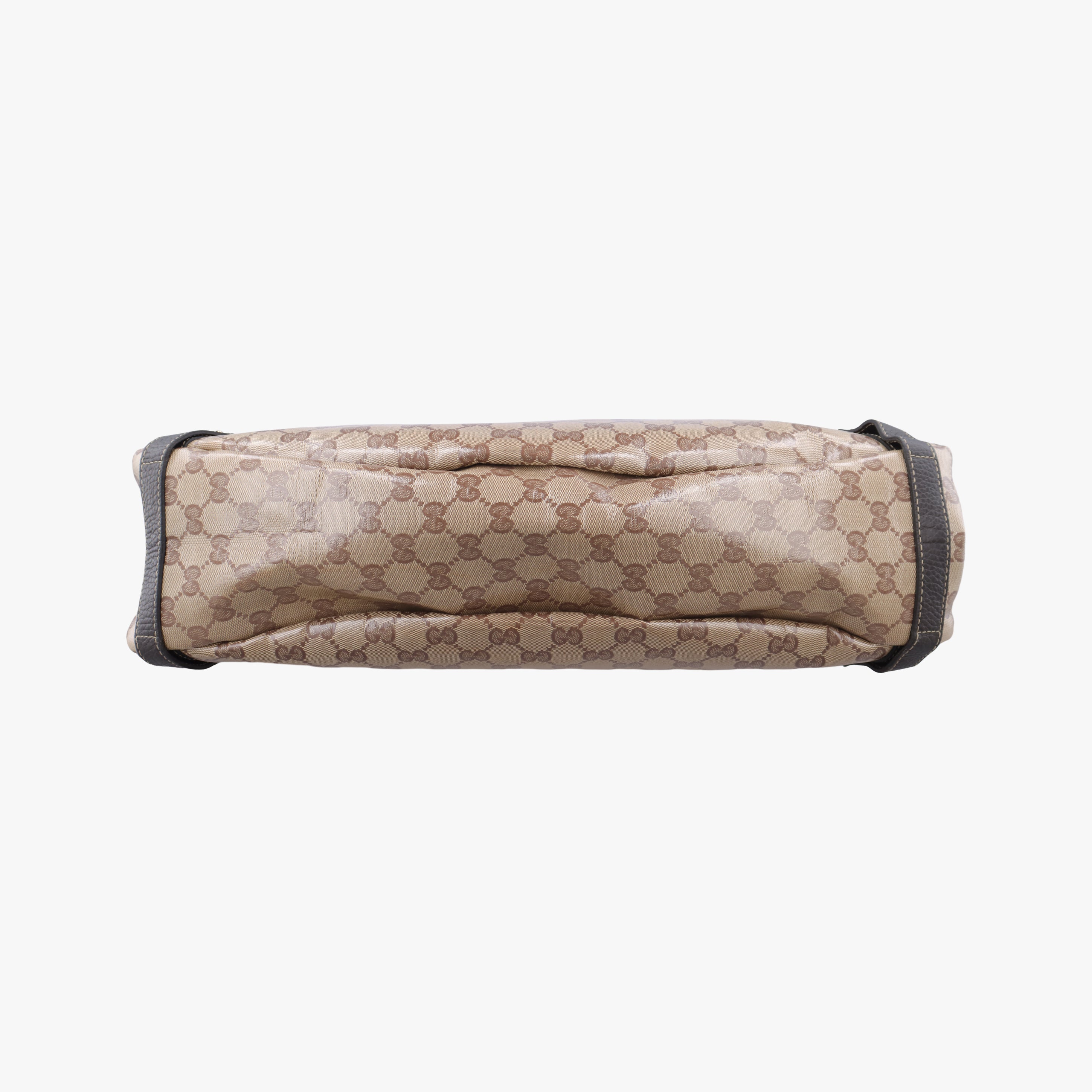 Pre-owned Gucci Abbey Brown PVC coated canvas 293578 handbag | stylenewstar