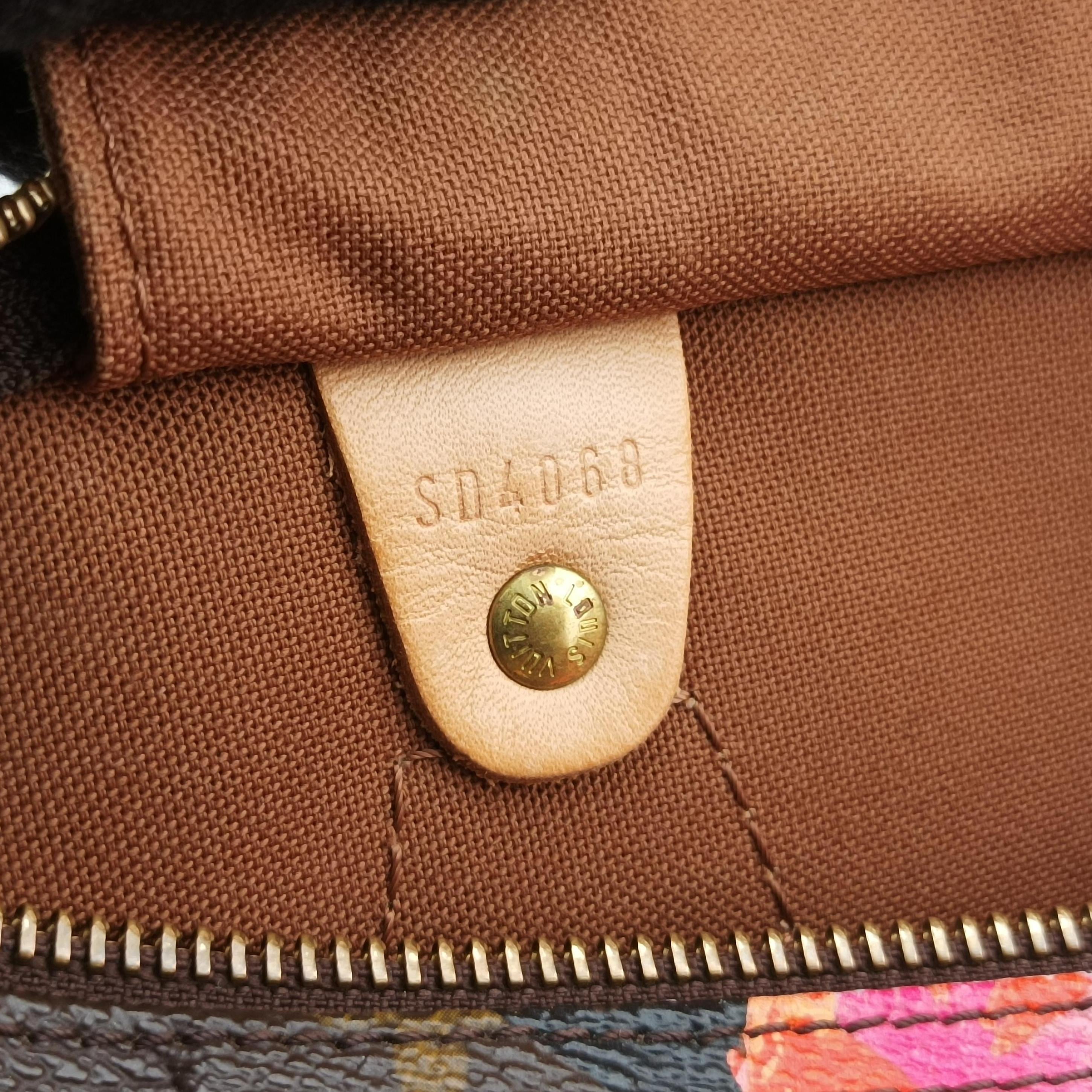 Pre-owned Louis Vuitton SPEEDY 30 brown×Multicolor Monogram Rose M48610 handbag | stylenewstar