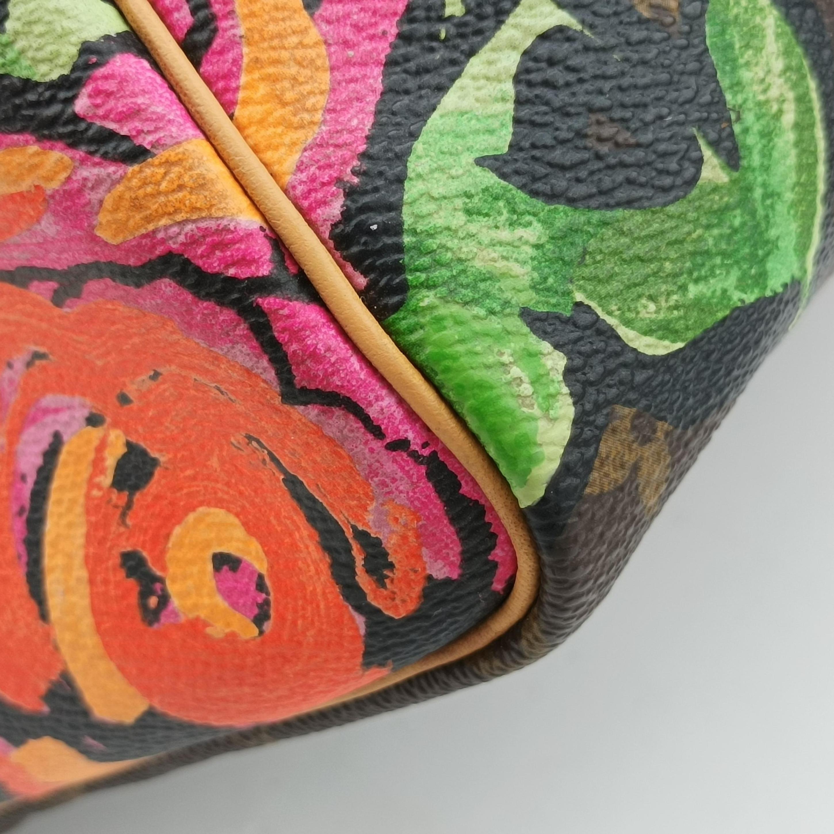 Pre-owned Louis Vuitton SPEEDY 30 brown×Multicolor Monogram Rose M48610 handbag | stylenewstar