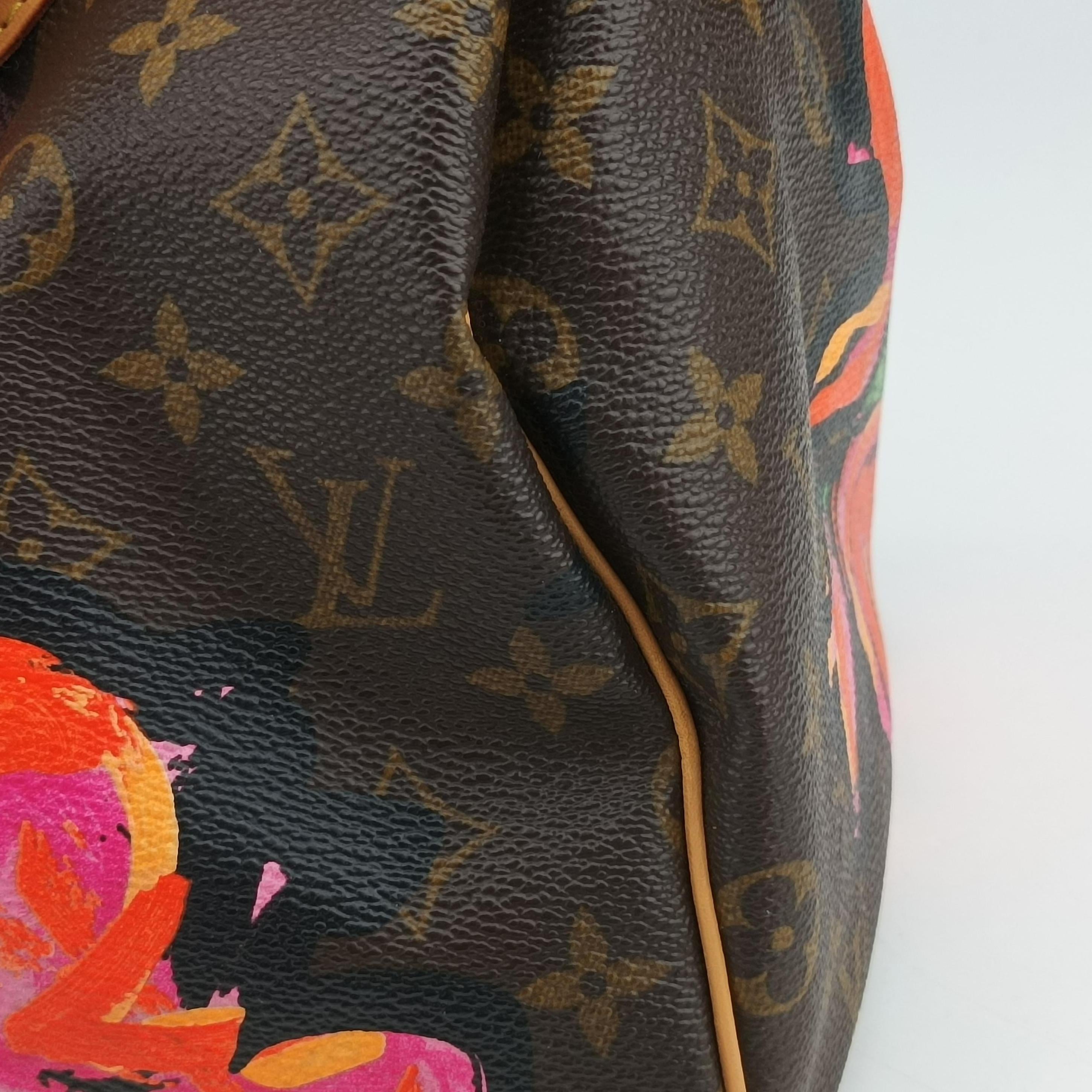 Pre-owned Louis Vuitton SPEEDY 30 brown×Multicolor Monogram Rose M48610 handbag | stylenewstar