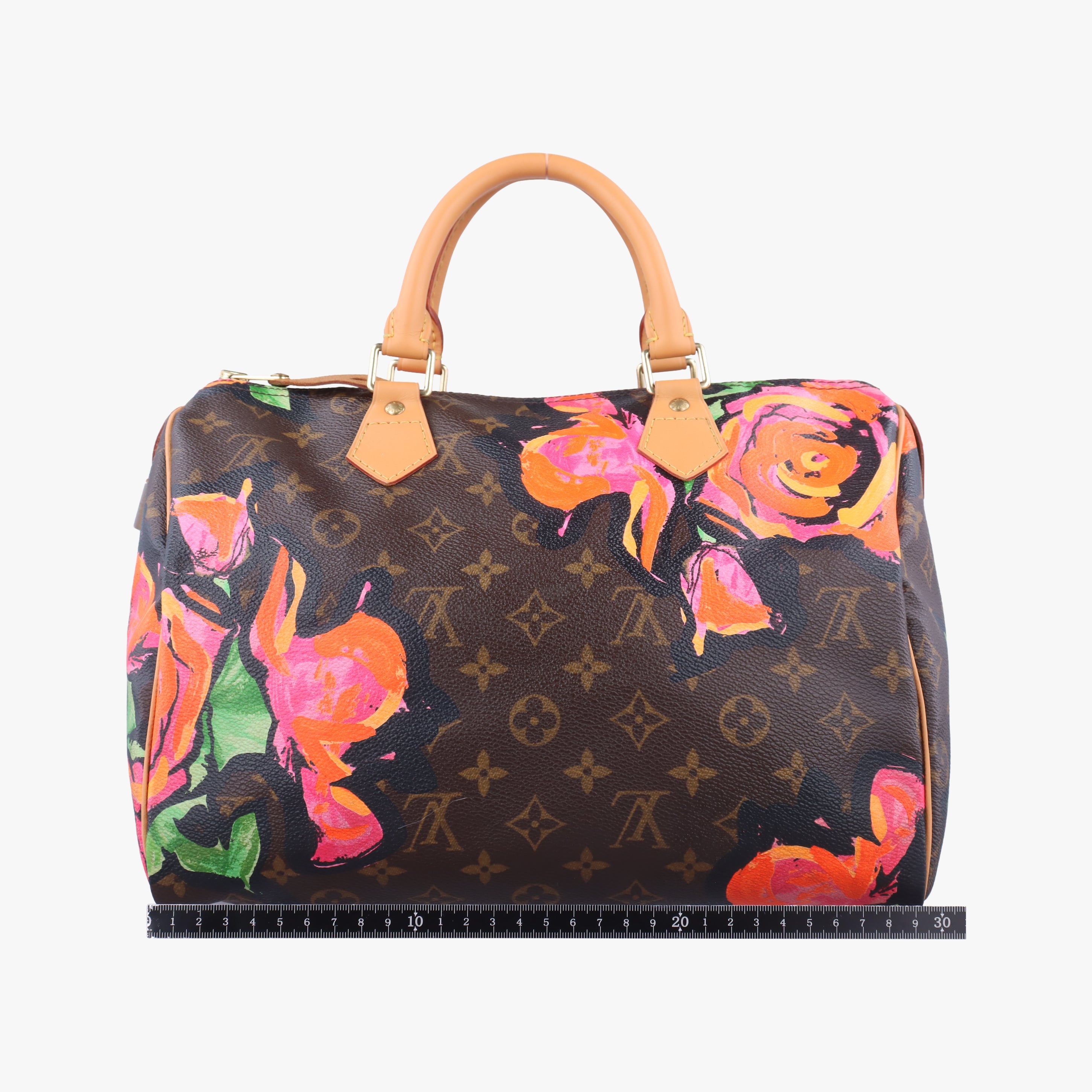 Pre-owned Louis Vuitton SPEEDY 30 brown×Multicolor Monogram Rose M48610 handbag | stylenewstar