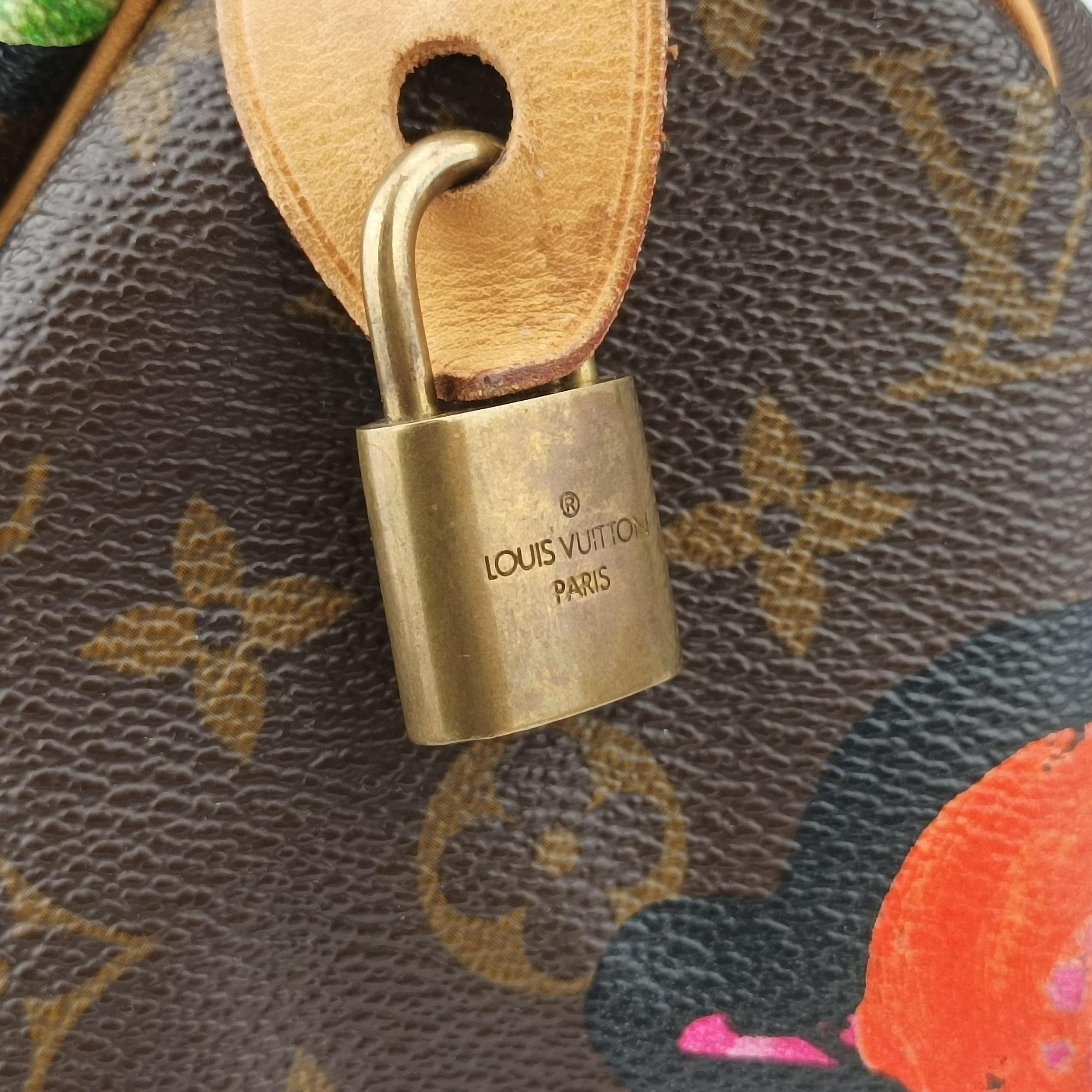 Pre-owned Louis Vuitton SPEEDY 30 brown×Multicolor Monogram Rose M48610 handbag | stylenewstar