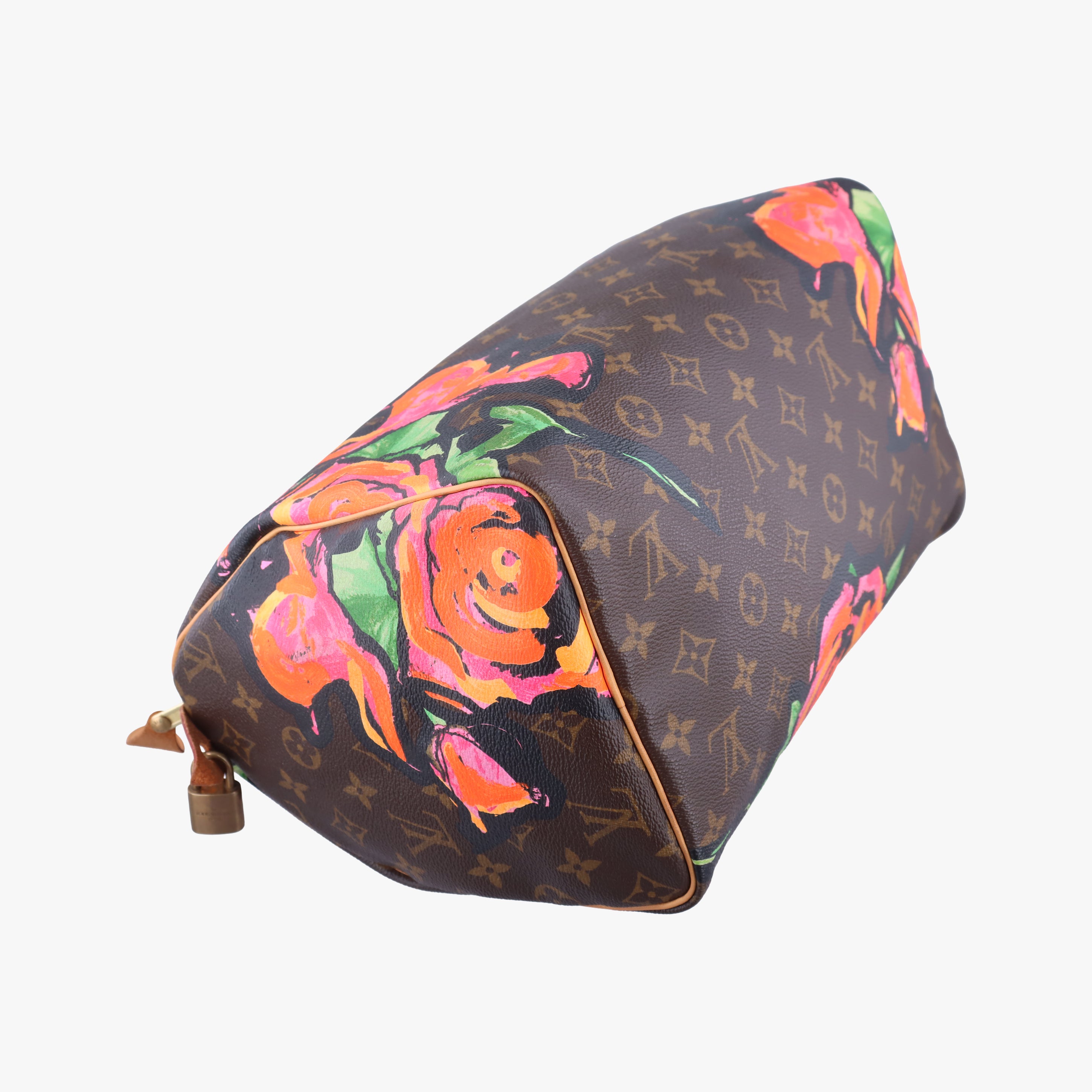 Pre-owned Louis Vuitton SPEEDY 30 brown×Multicolor Monogram Rose M48610 handbag | stylenewstar