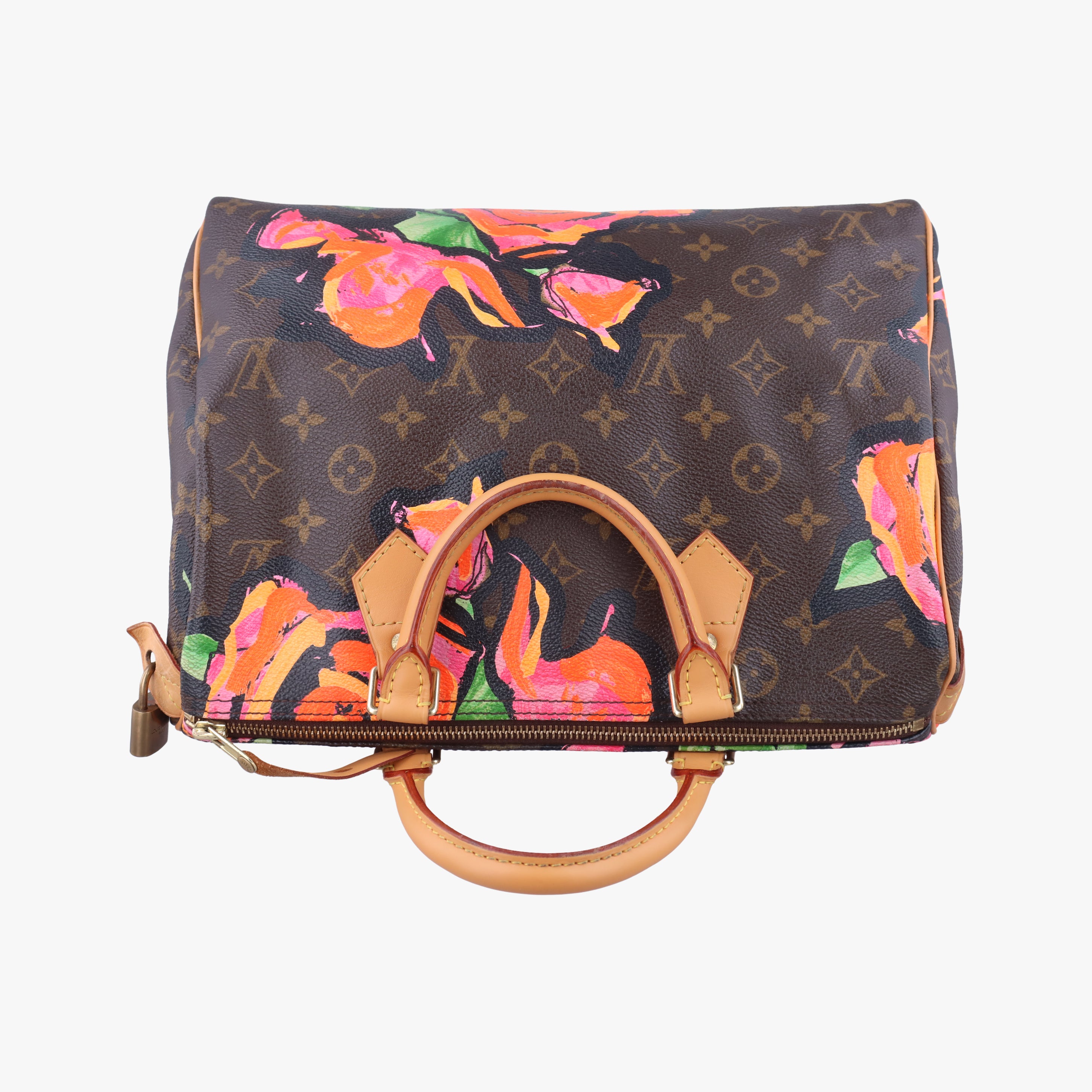 Pre-owned Louis Vuitton SPEEDY 30 brown×Multicolor Monogram Rose M48610 handbag | stylenewstar
