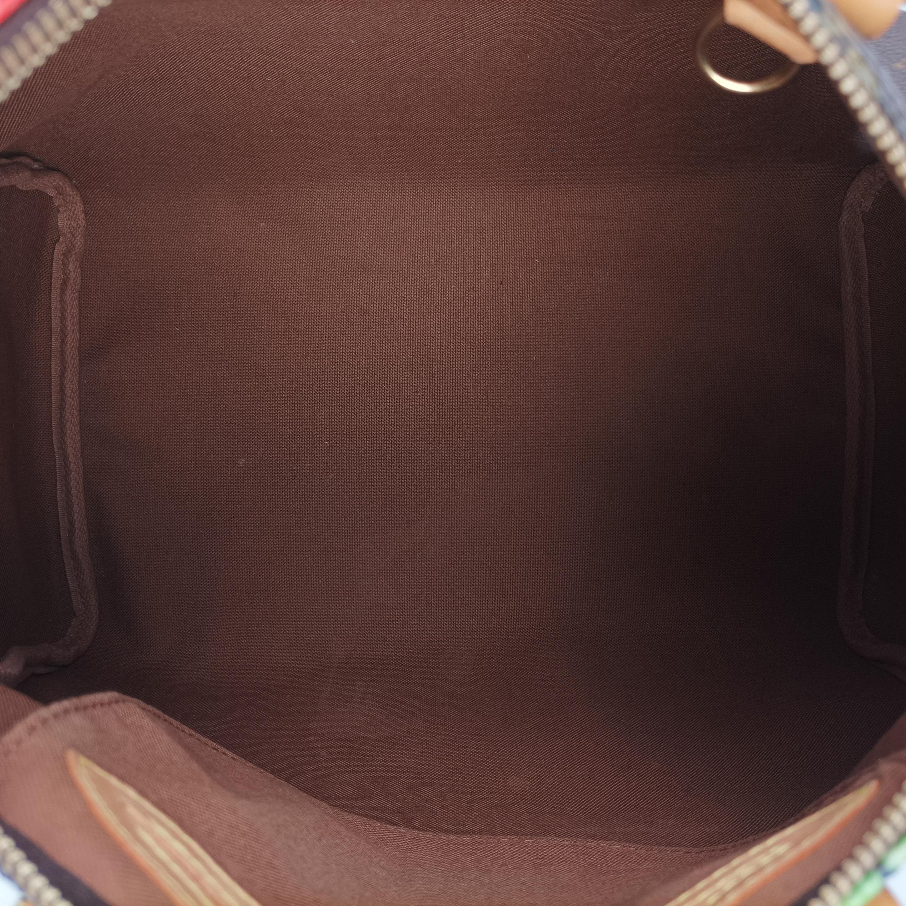 Pre-owned Louis Vuitton SPEEDY 30 brown×Multicolor Monogram Rose M48610 handbag | stylenewstar