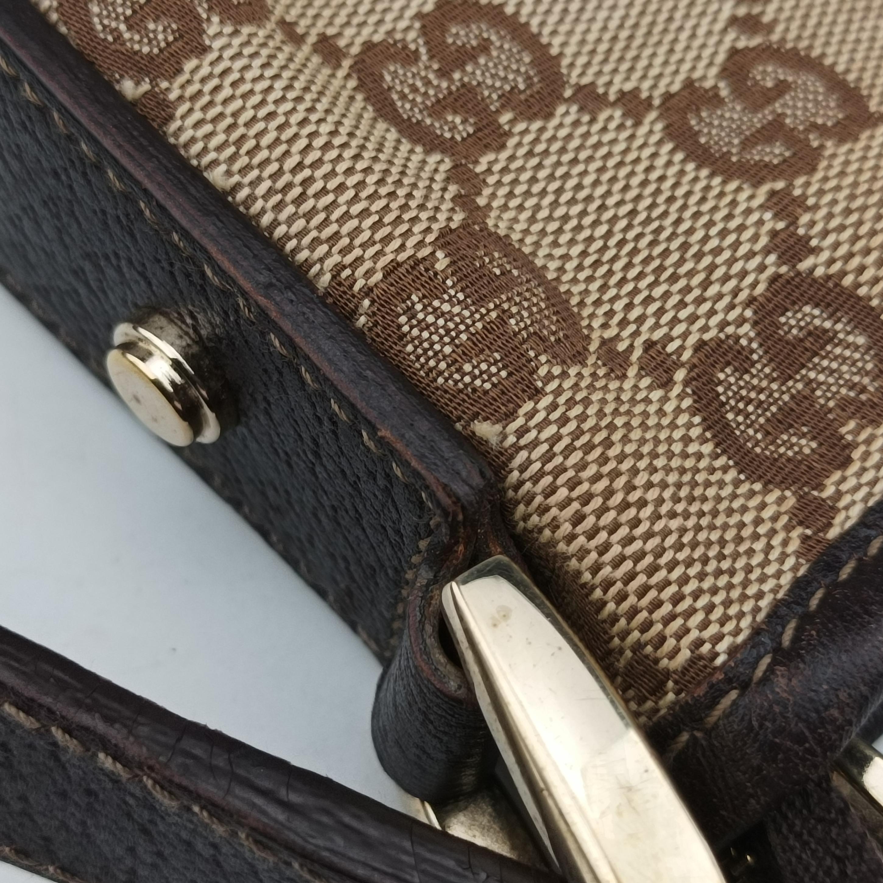 Vintage Gucci Abbey Brown canvas×leather 131326 shoulderbag | stylenewstar