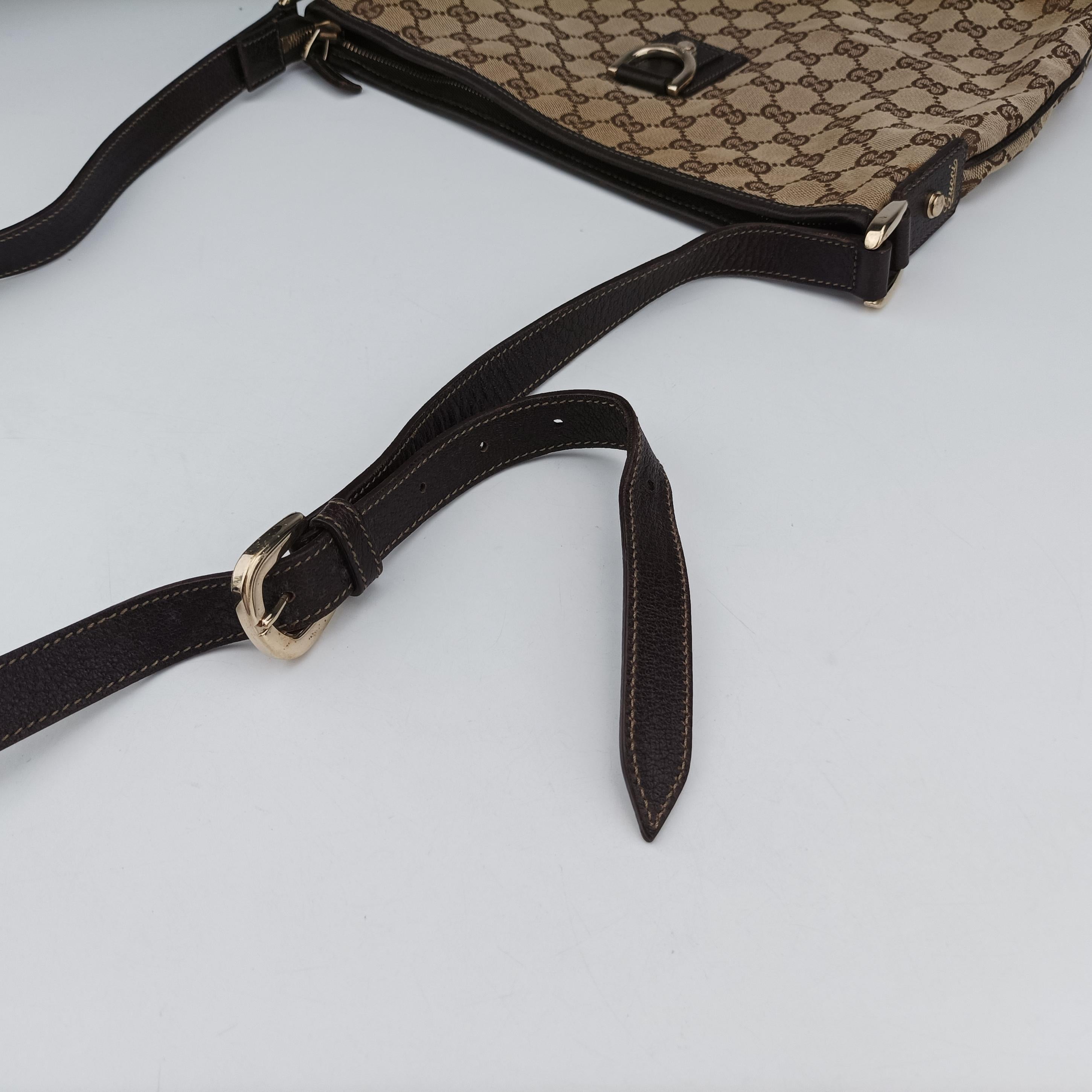 Vintage Gucci Abbey Brown canvas×leather 131326 shoulderbag | stylenewstar