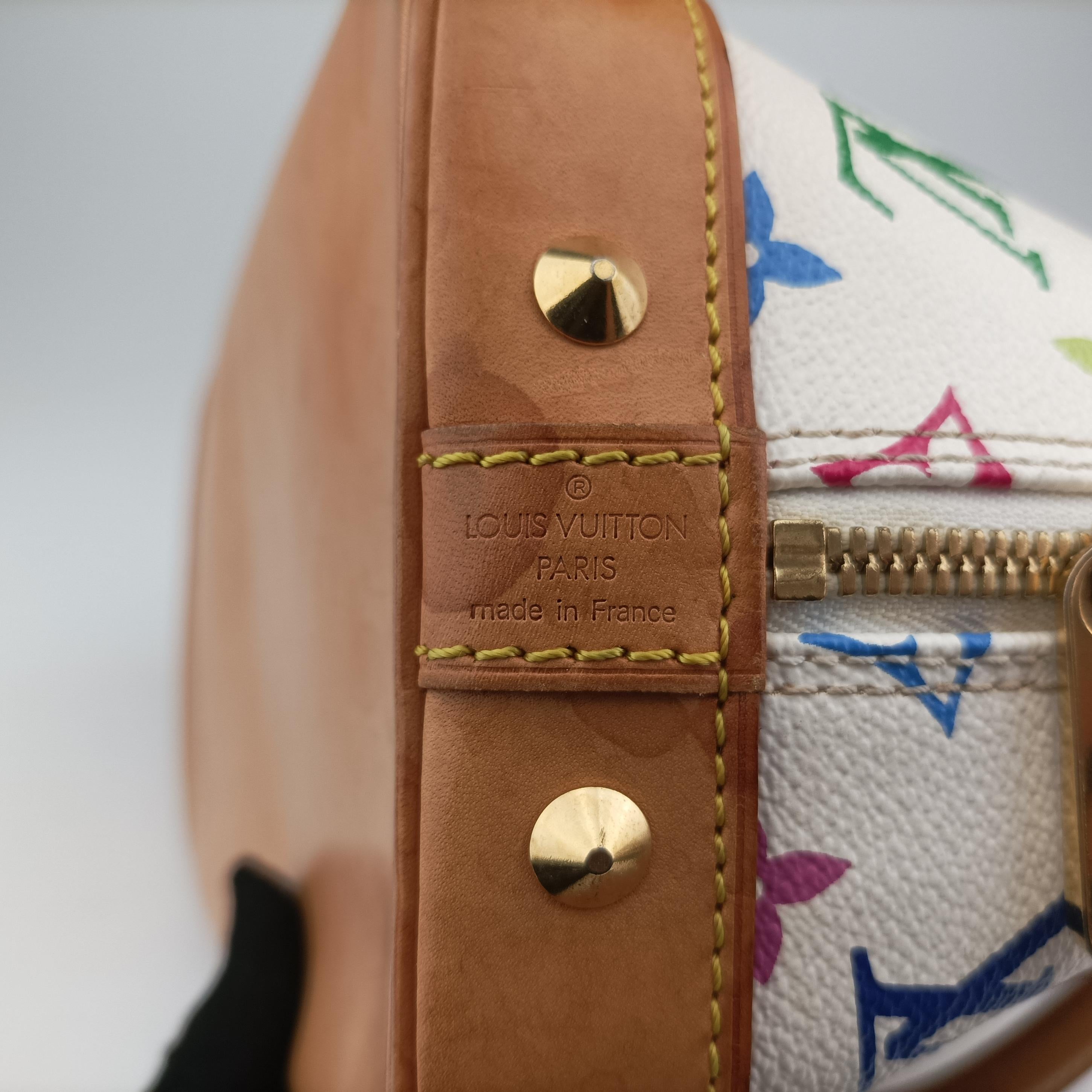 Pre-owned Louis Vuitton Alma PM white Monogram Multicolor M92647 handbag | stylenewstar