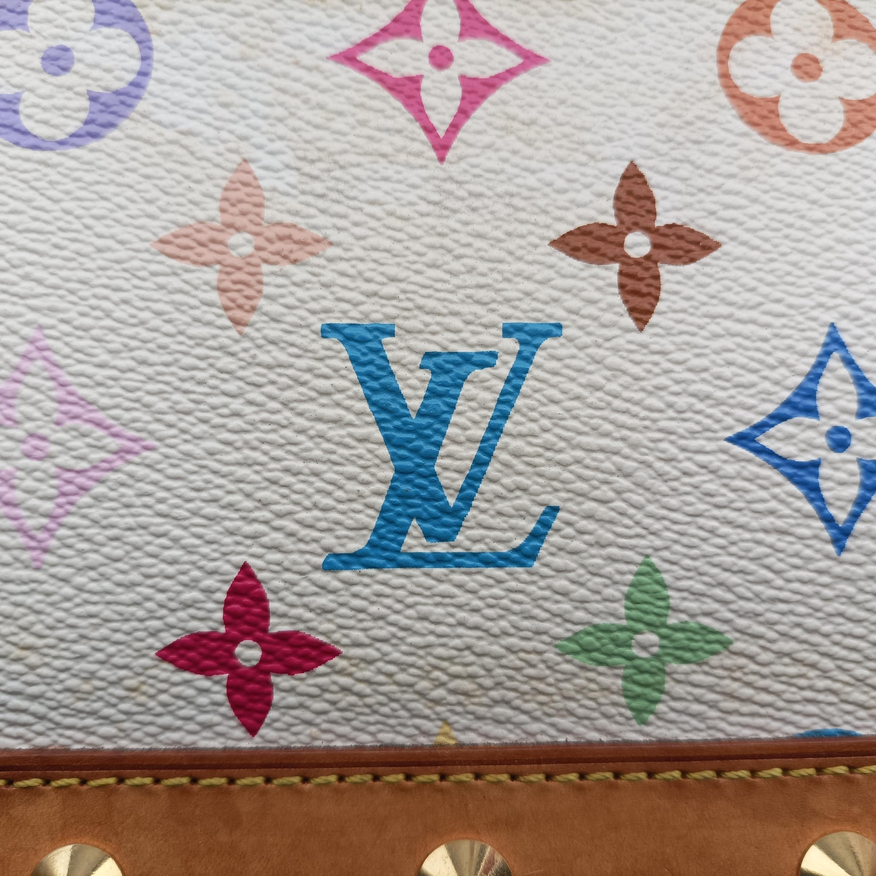 Pre-owned Louis Vuitton Alma PM white Monogram Multicolor M92647 handbag | stylenewstar