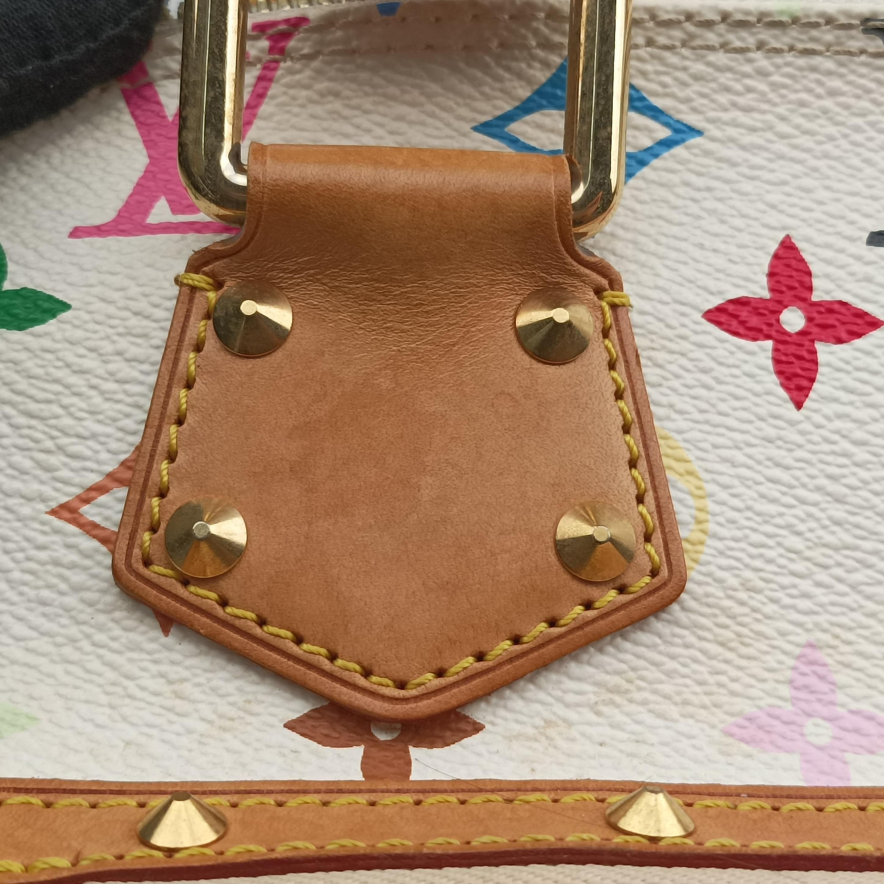 Pre-owned Louis Vuitton Alma PM white Monogram Multicolor M92647 handbag | stylenewstar