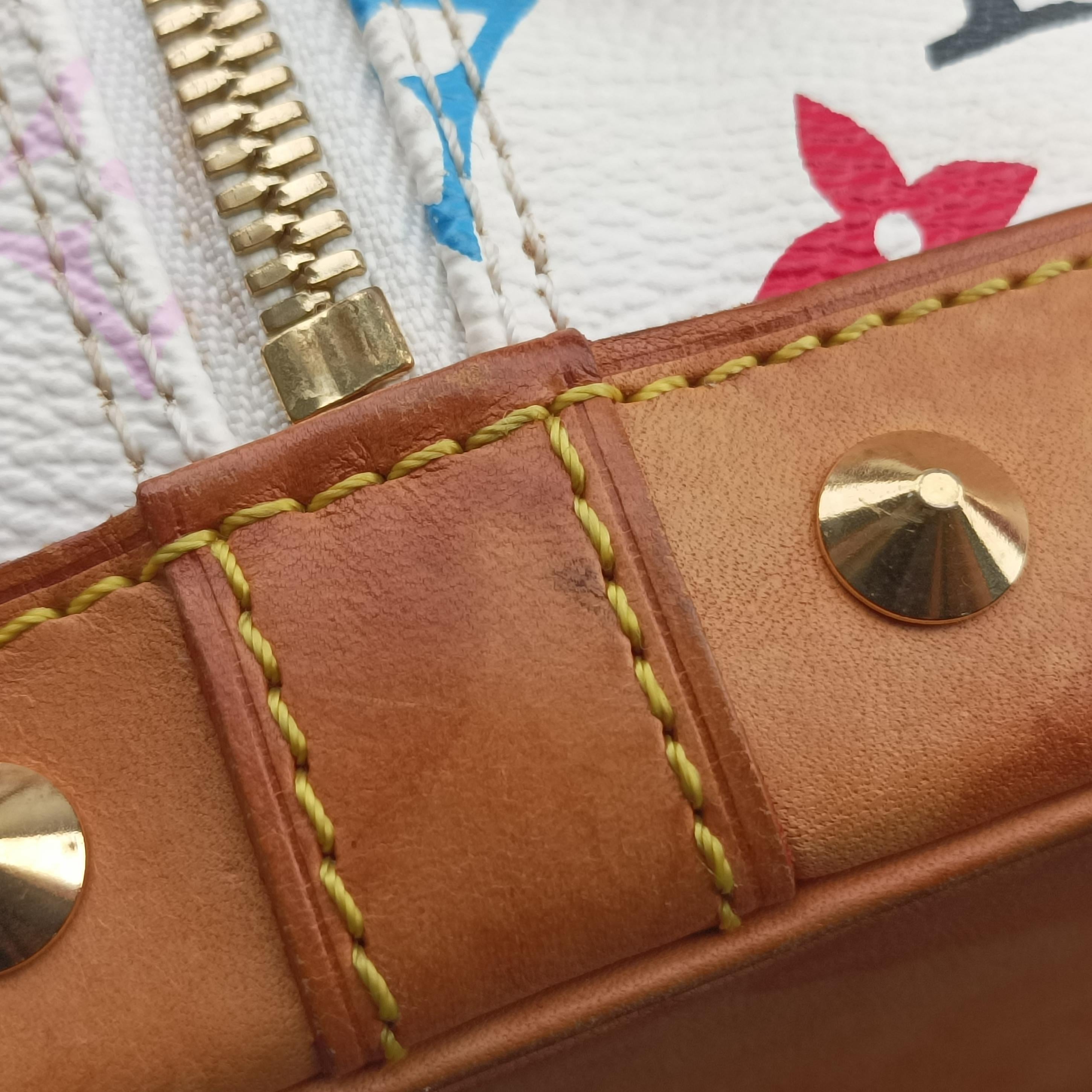Pre-owned Louis Vuitton Alma PM white Monogram Multicolor M92647 handbag | stylenewstar