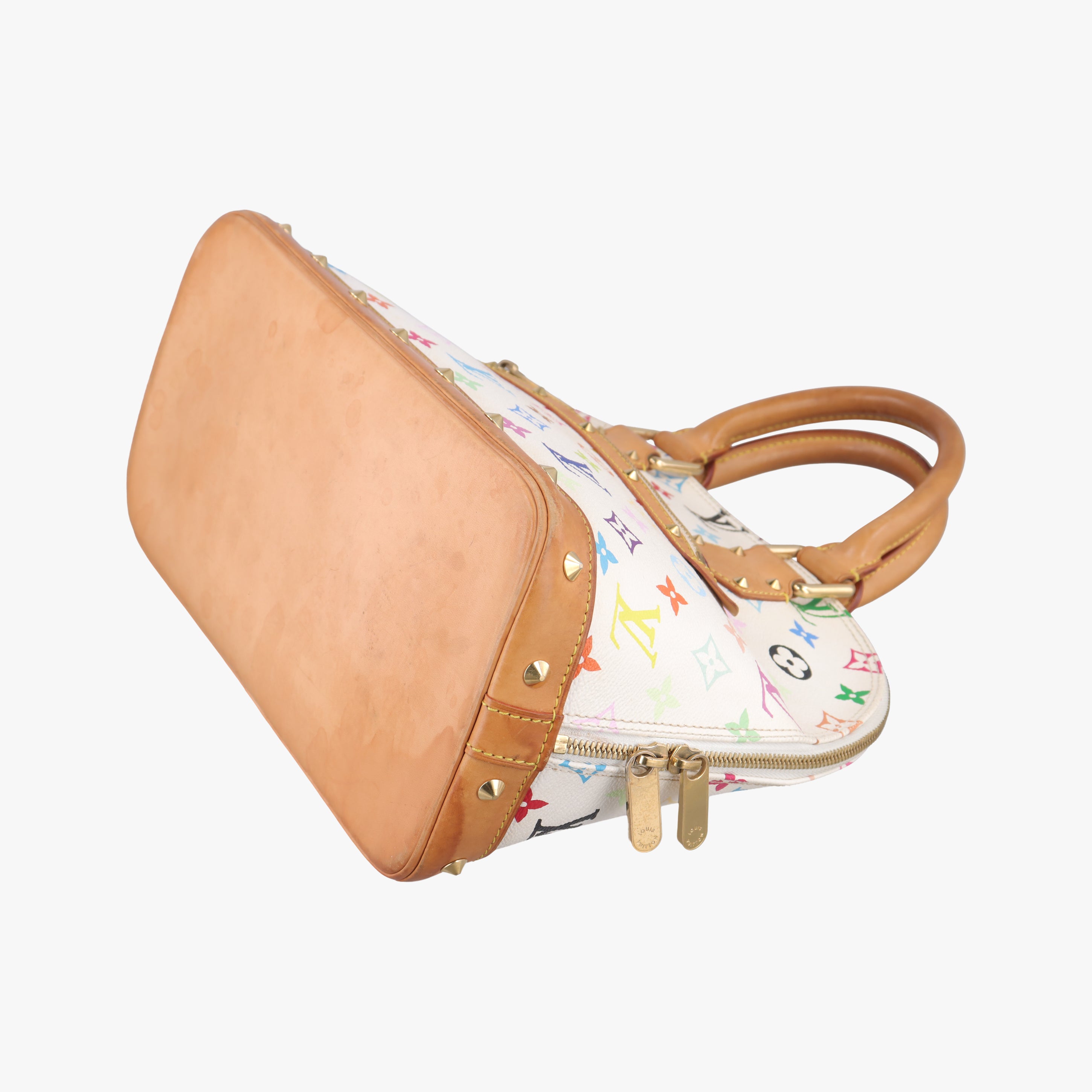 Pre-owned Louis Vuitton Alma PM white Monogram Multicolor M92647 handbag | stylenewstar