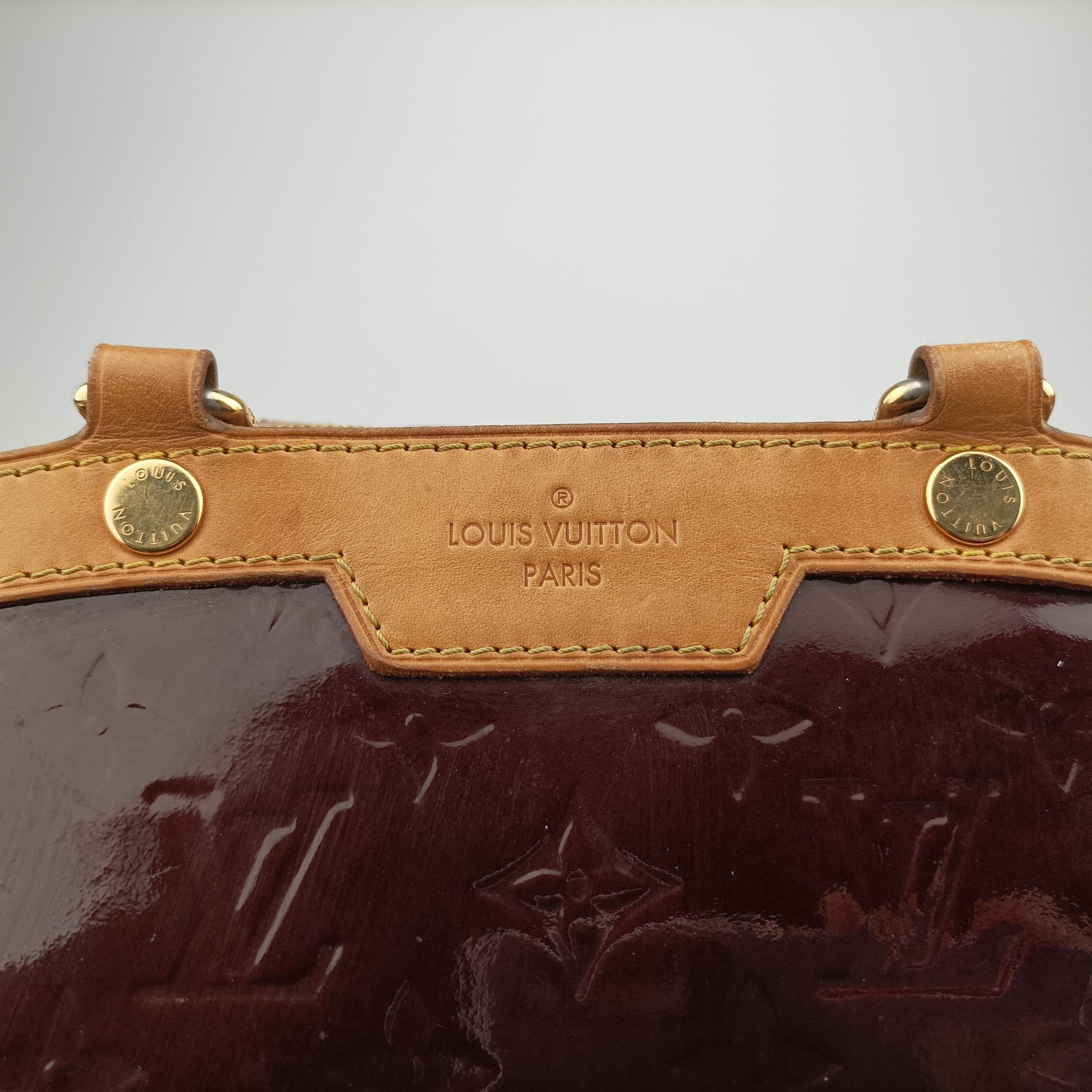 Pre-owned Louis Vuitton Brea MM AMARANTE Vernis M91619 handbag | stylenewstar