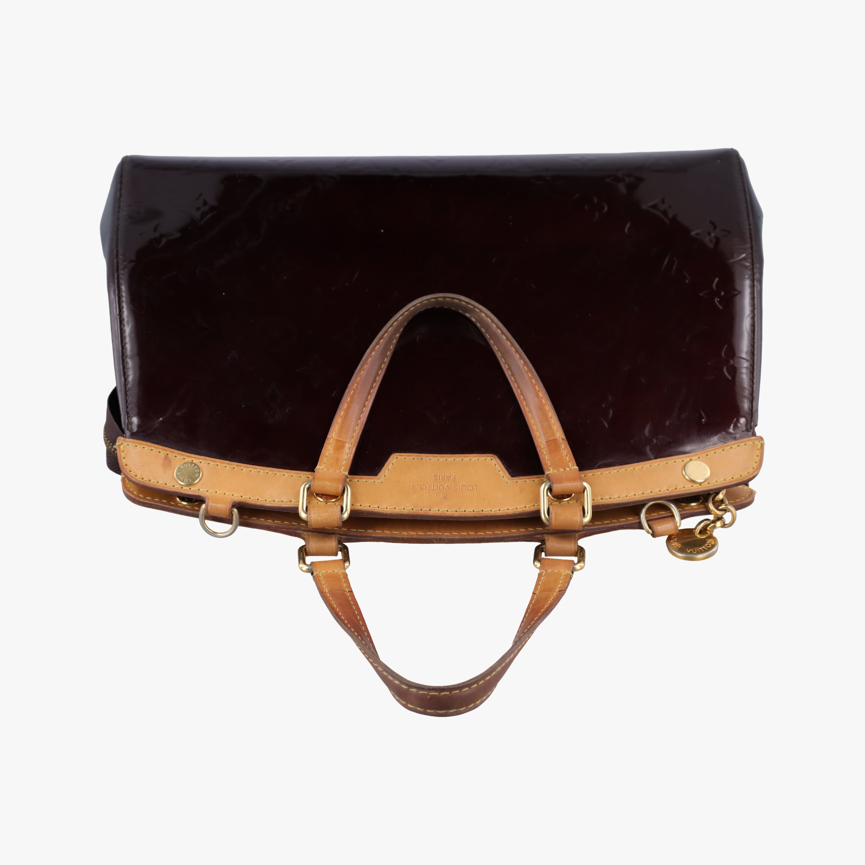 Pre-owned Louis Vuitton Brea MM AMARANTE Vernis M91619 handbag | stylenewstar