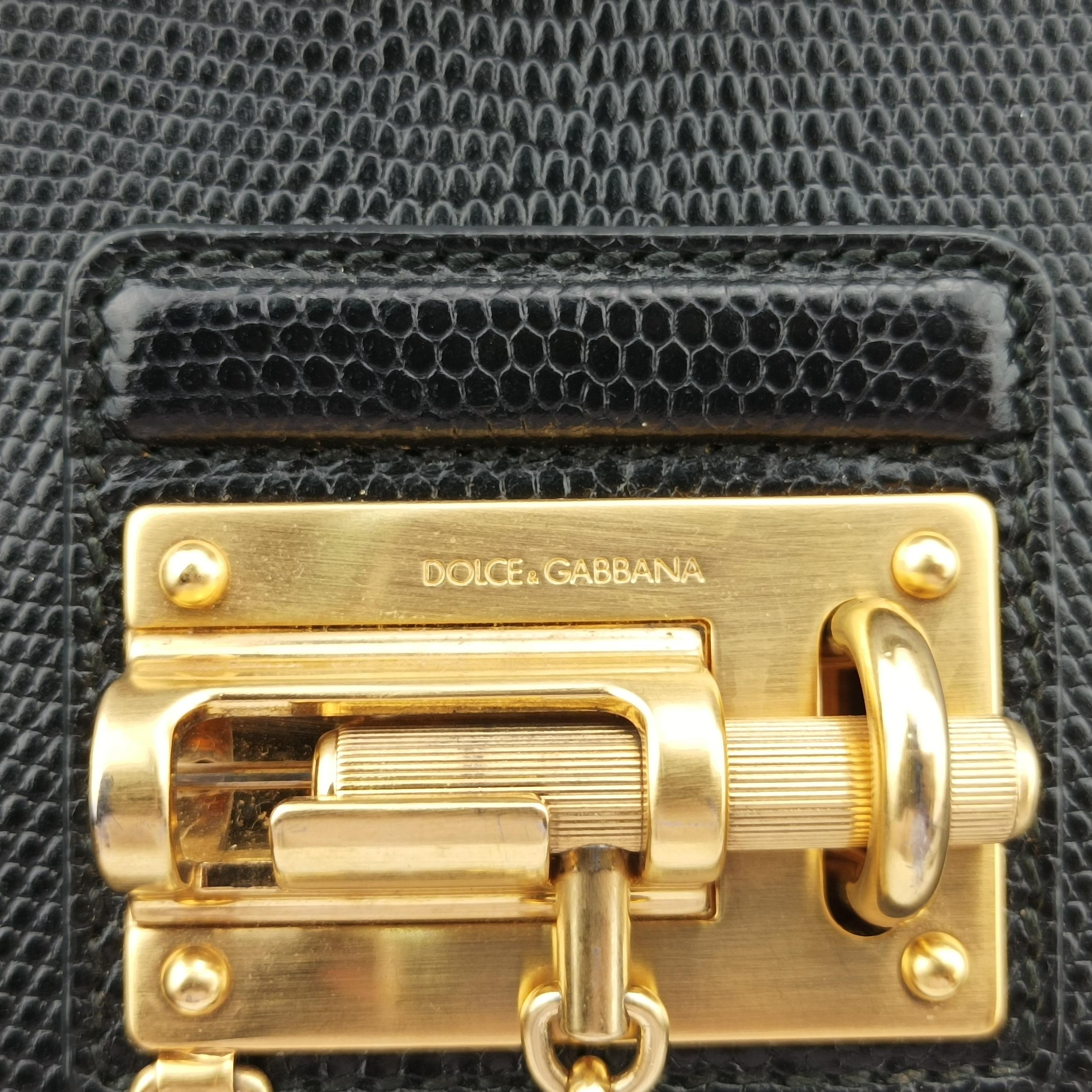 Pre-owned Dolce & Gabbana Miss Monica Black Leather  shoulderbag | stylenewstar