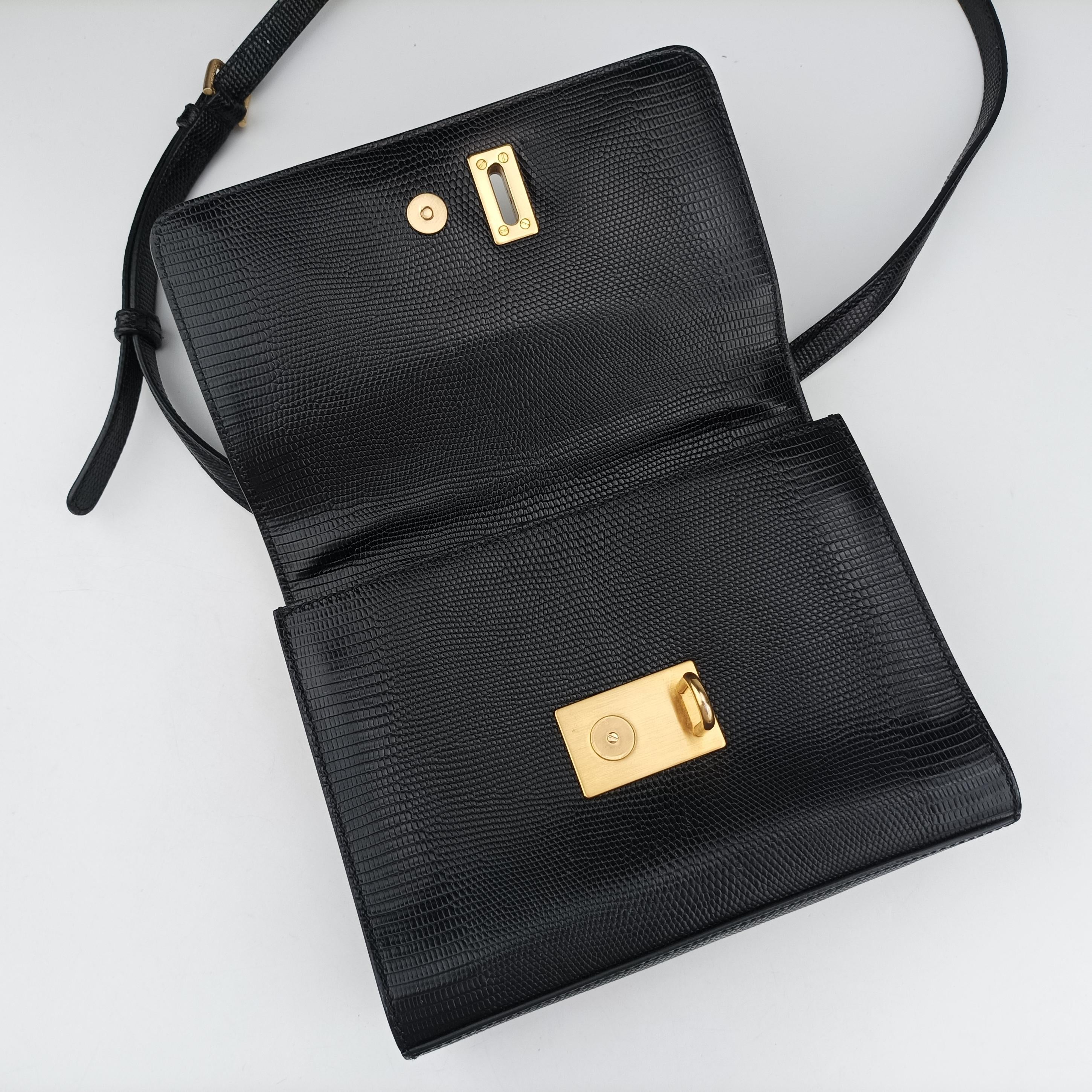 Pre-owned Dolce & Gabbana Miss Monica Black Leather  shoulderbag | stylenewstar