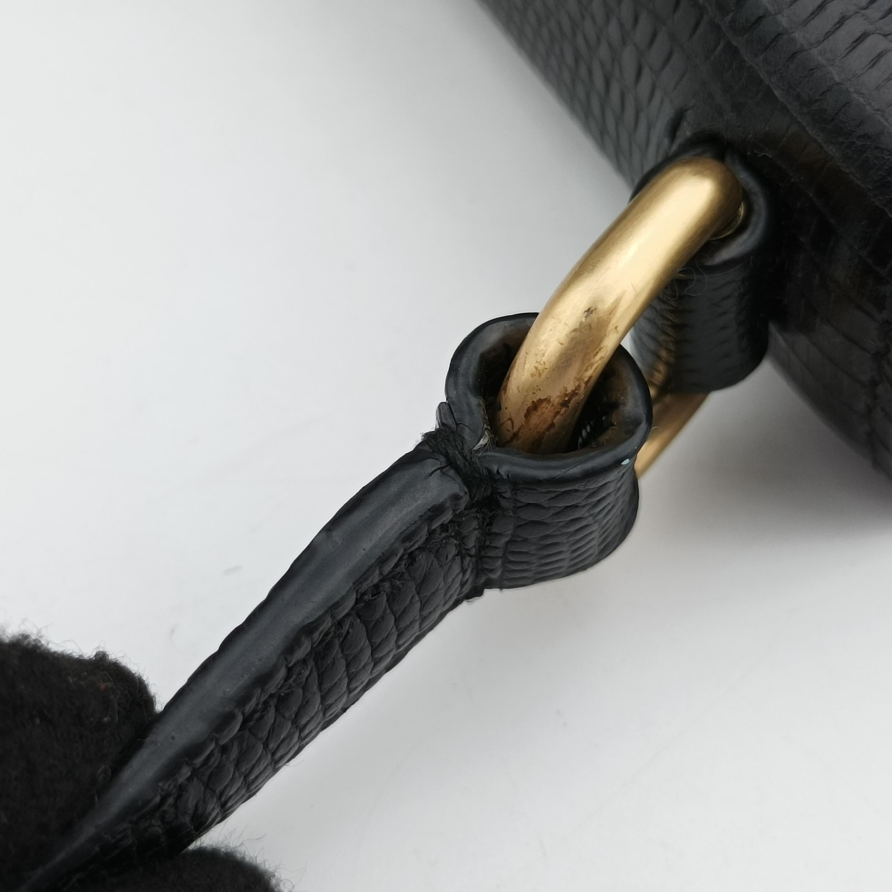 Pre-owned Dolce & Gabbana Miss Monica Black Leather  shoulderbag | stylenewstar