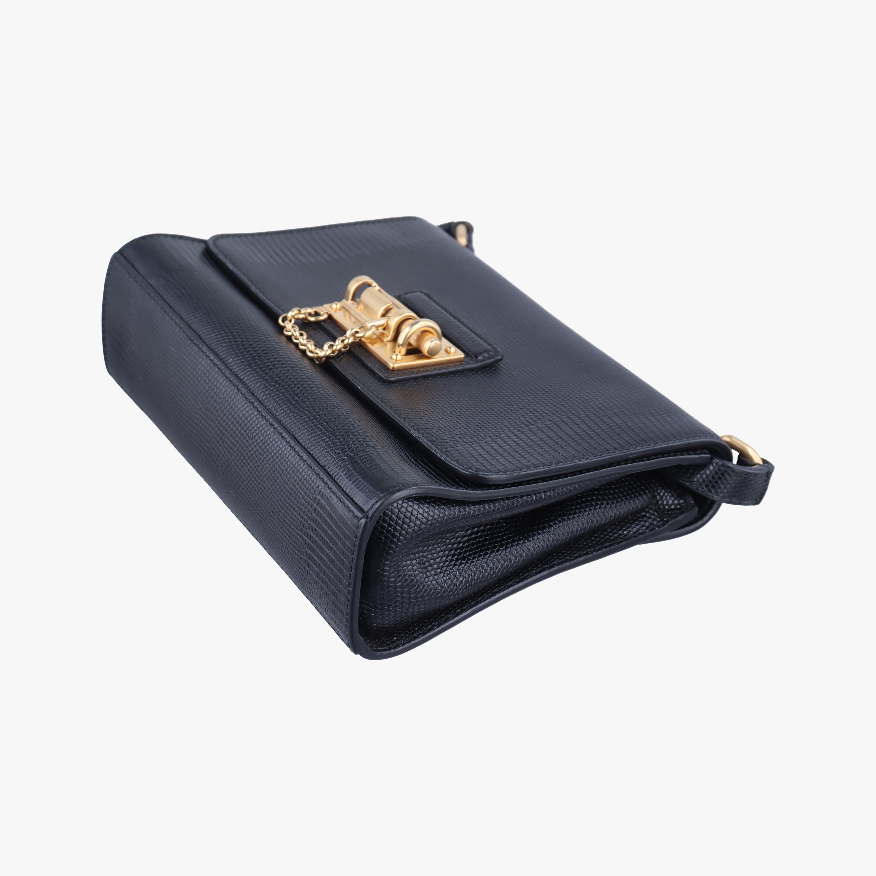 Pre-owned Dolce & Gabbana Miss Monica Black Leather  shoulderbag | stylenewstar