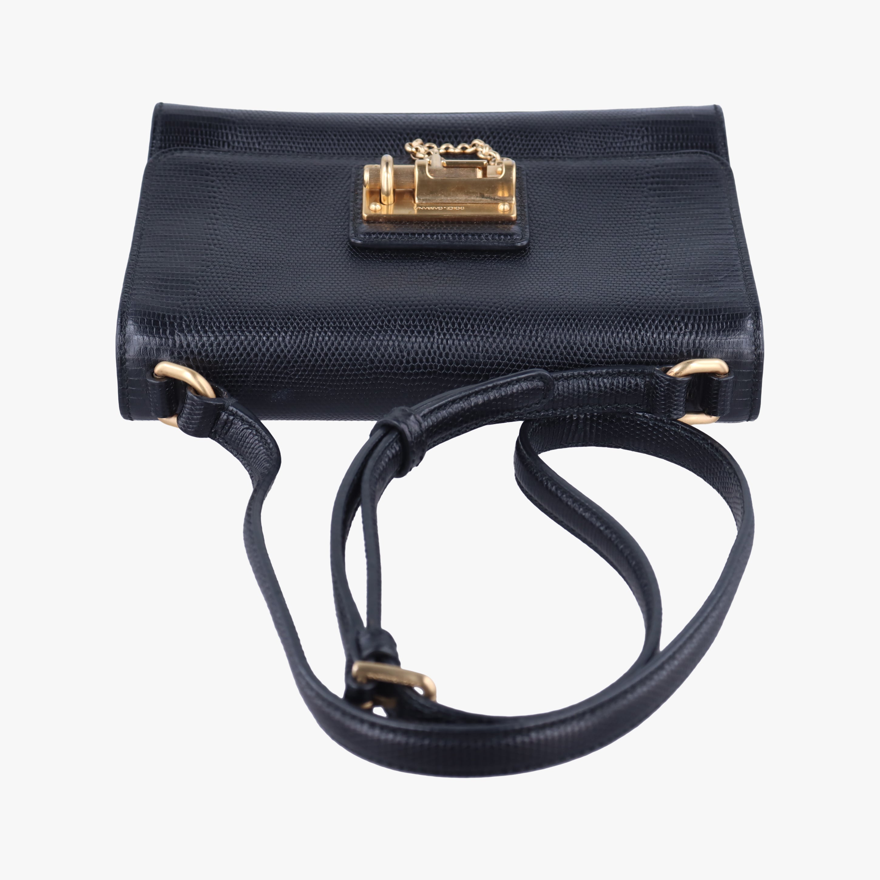 Pre-owned Dolce & Gabbana Miss Monica Black Leather  shoulderbag | stylenewstar