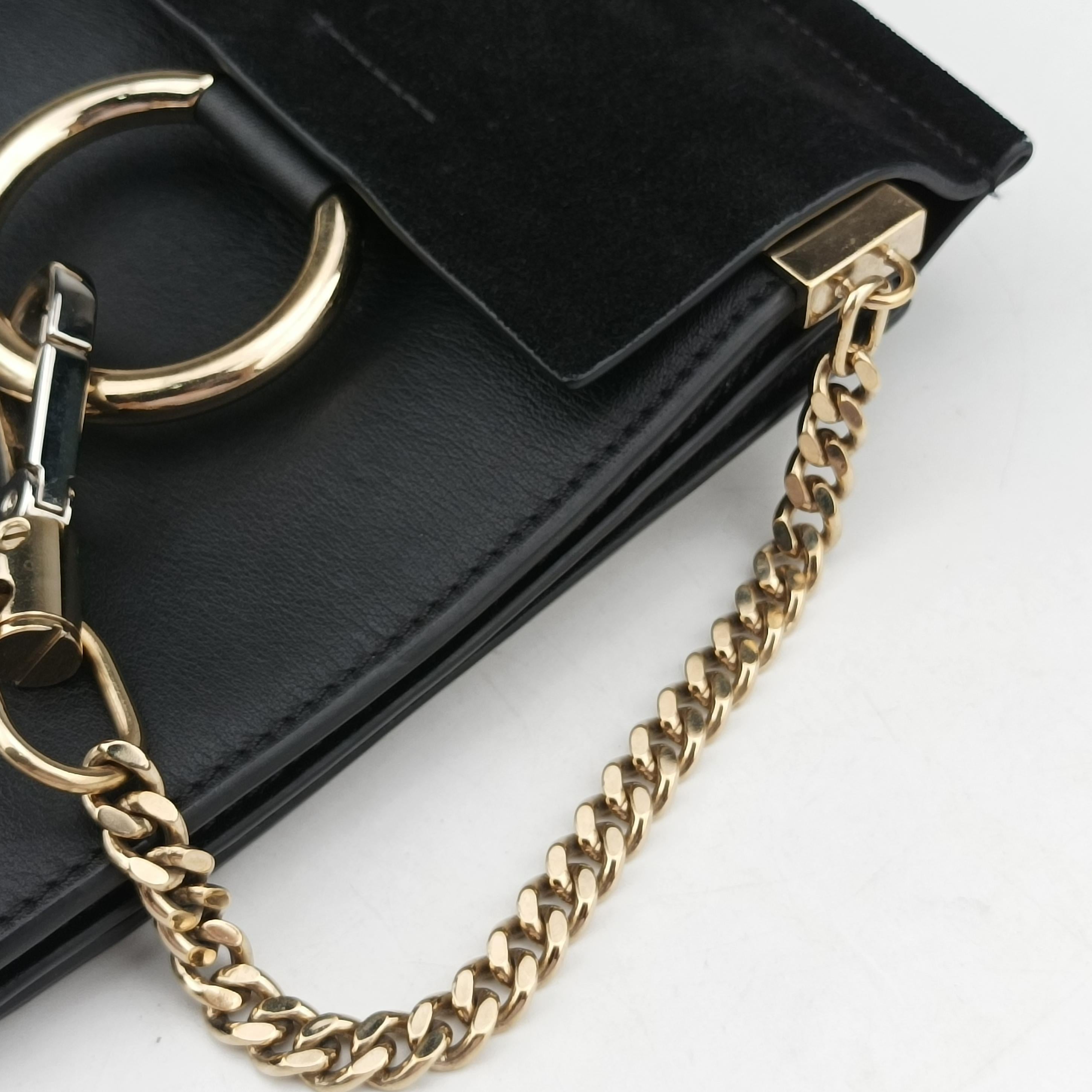 Pre-owned Chloe FAYE Black Leather  handbag | stylenewstar