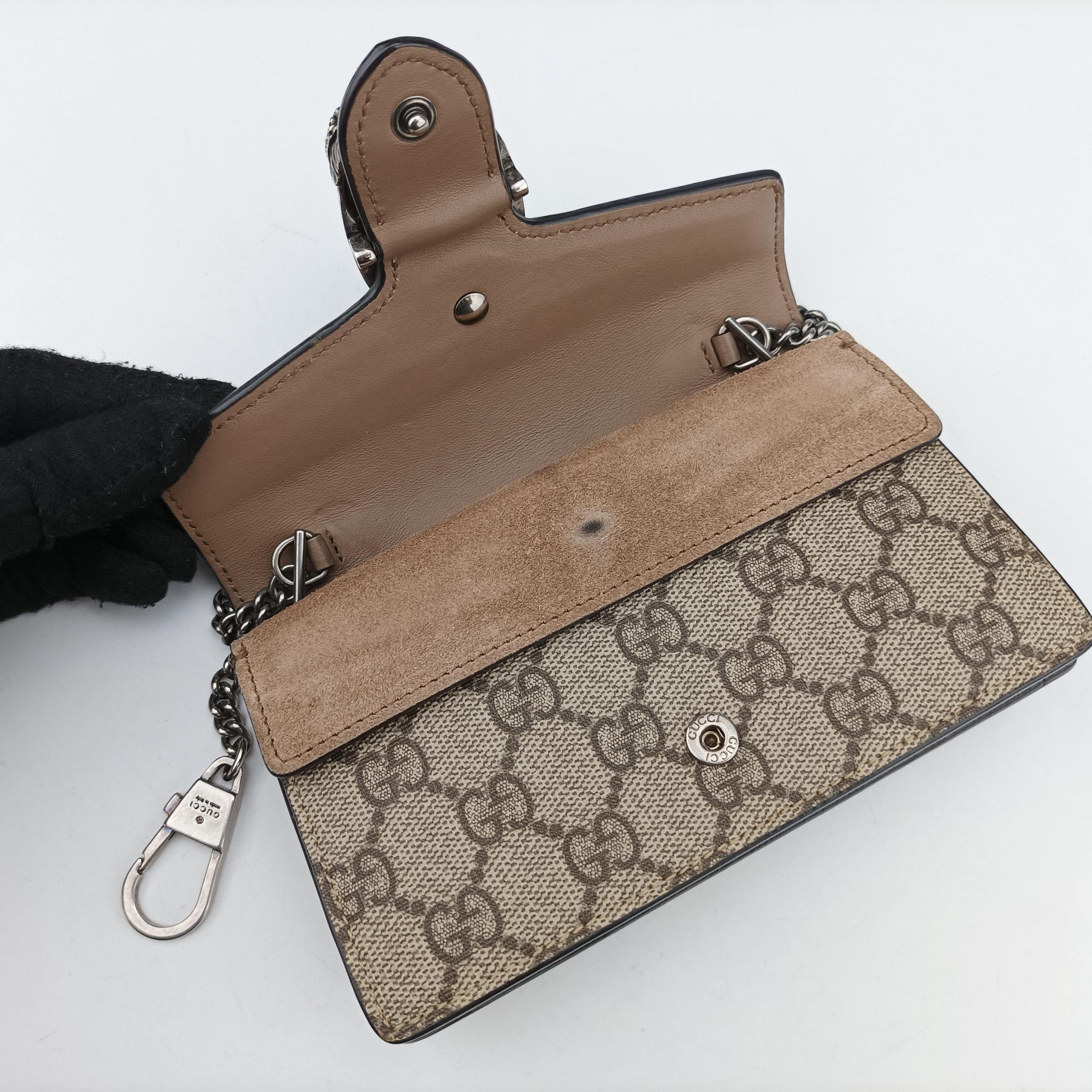 Secondhand Gucci Dionysus Brown PVC coated canvas 476432 shoulderbag | stylenewstar