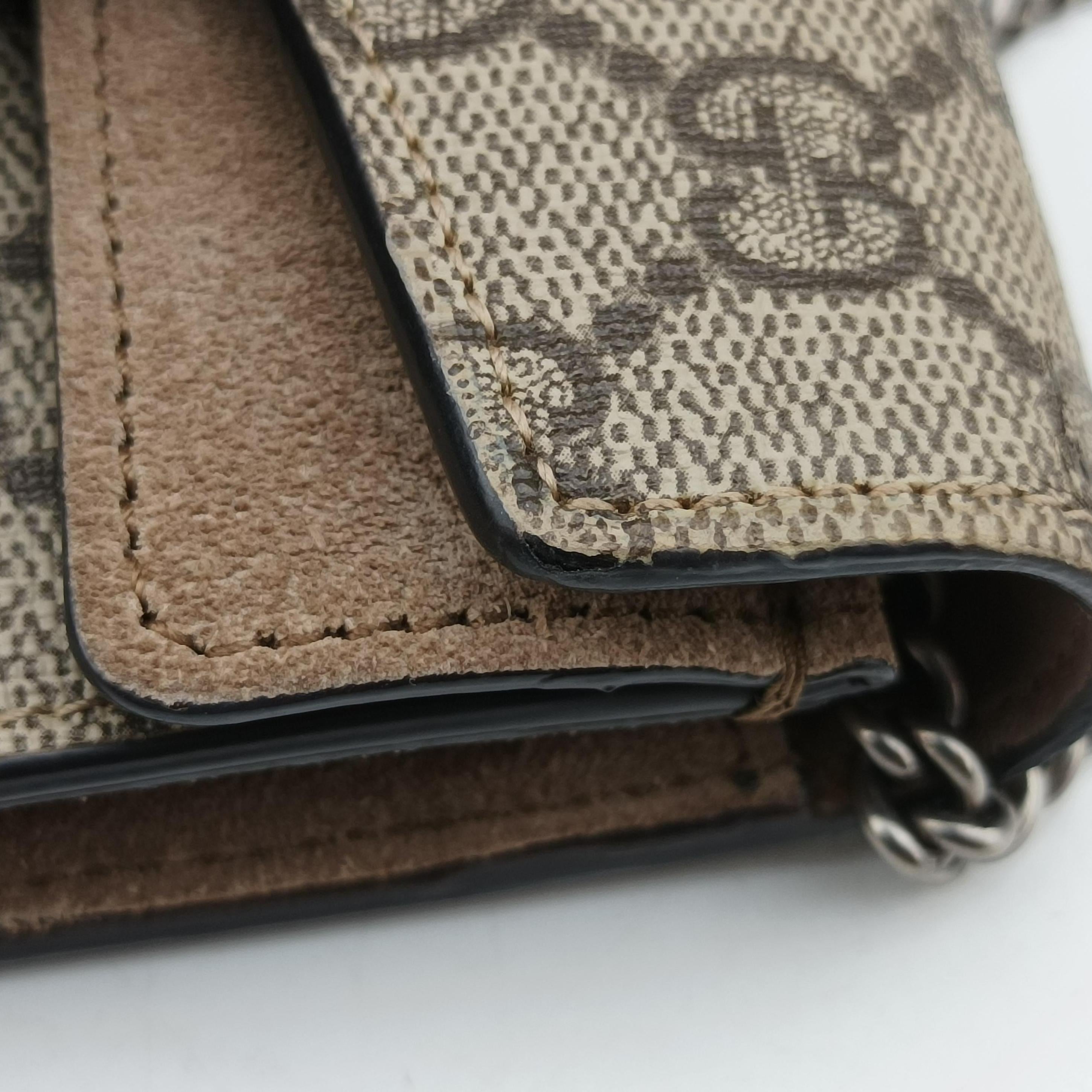 Secondhand Gucci Dionysus Brown PVC coated canvas 476432 shoulderbag | stylenewstar