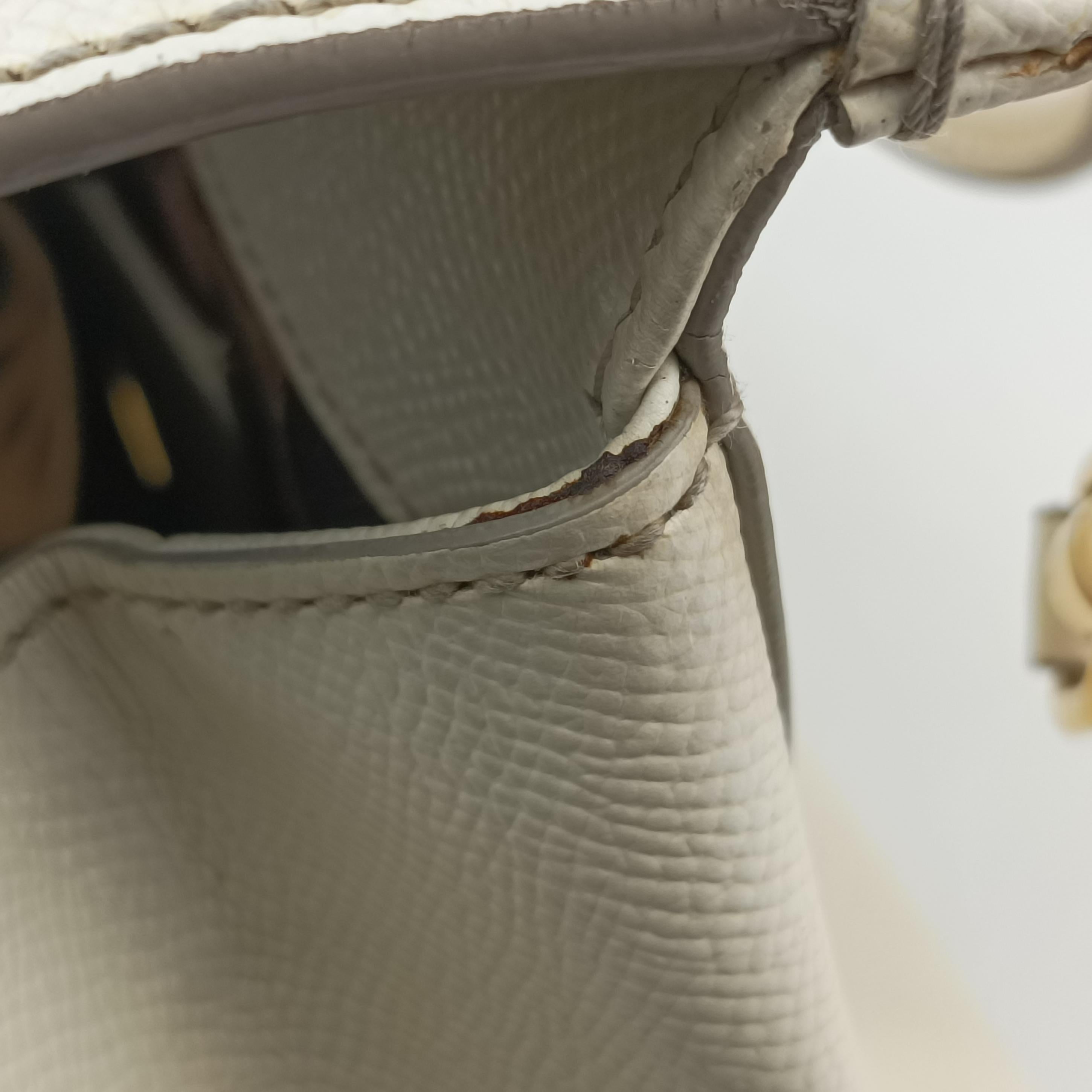 Vintage Dolce & Gabbana SICILY White Leather  shoulderbag | stylenewstar