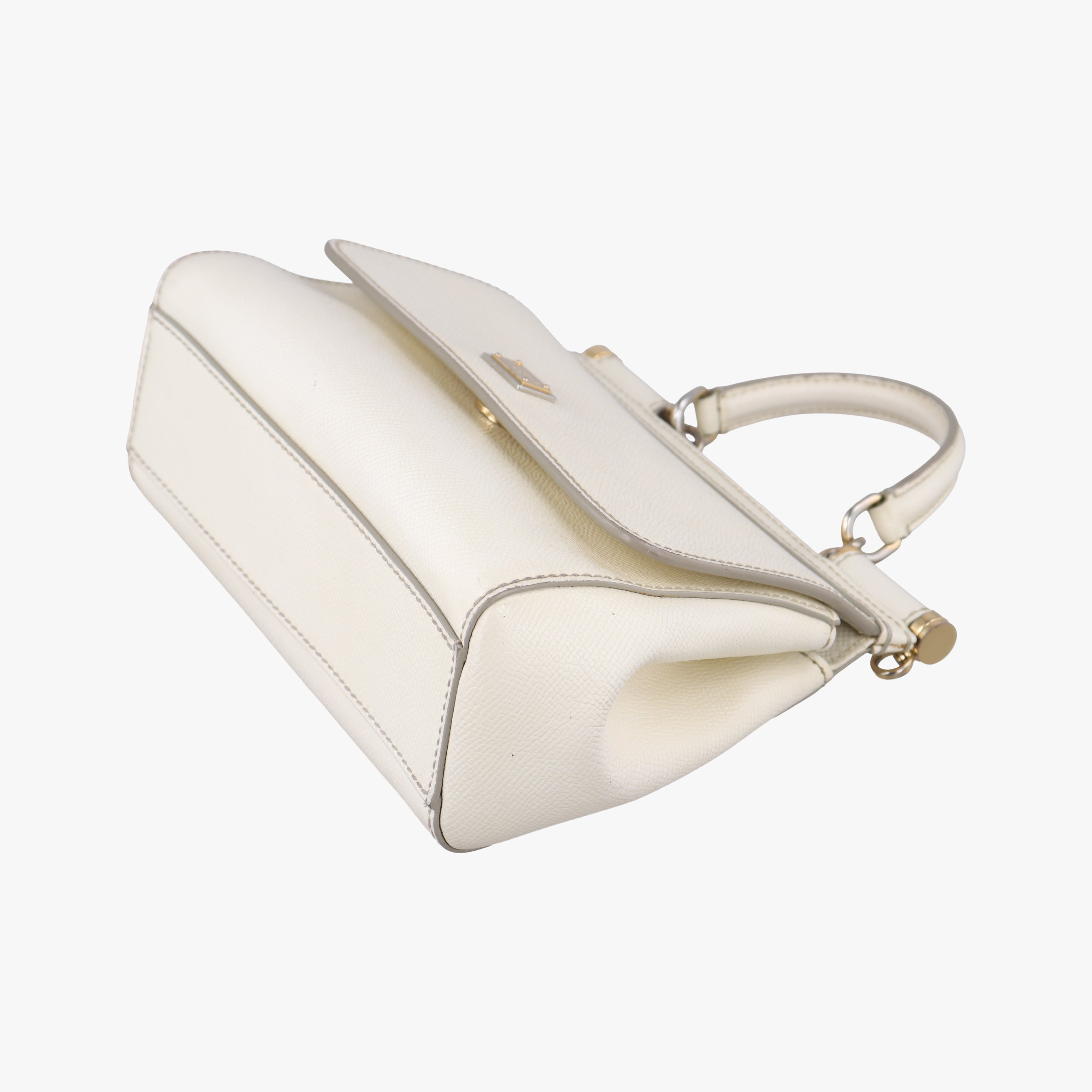 Vintage Dolce & Gabbana SICILY White Leather  shoulderbag | stylenewstar