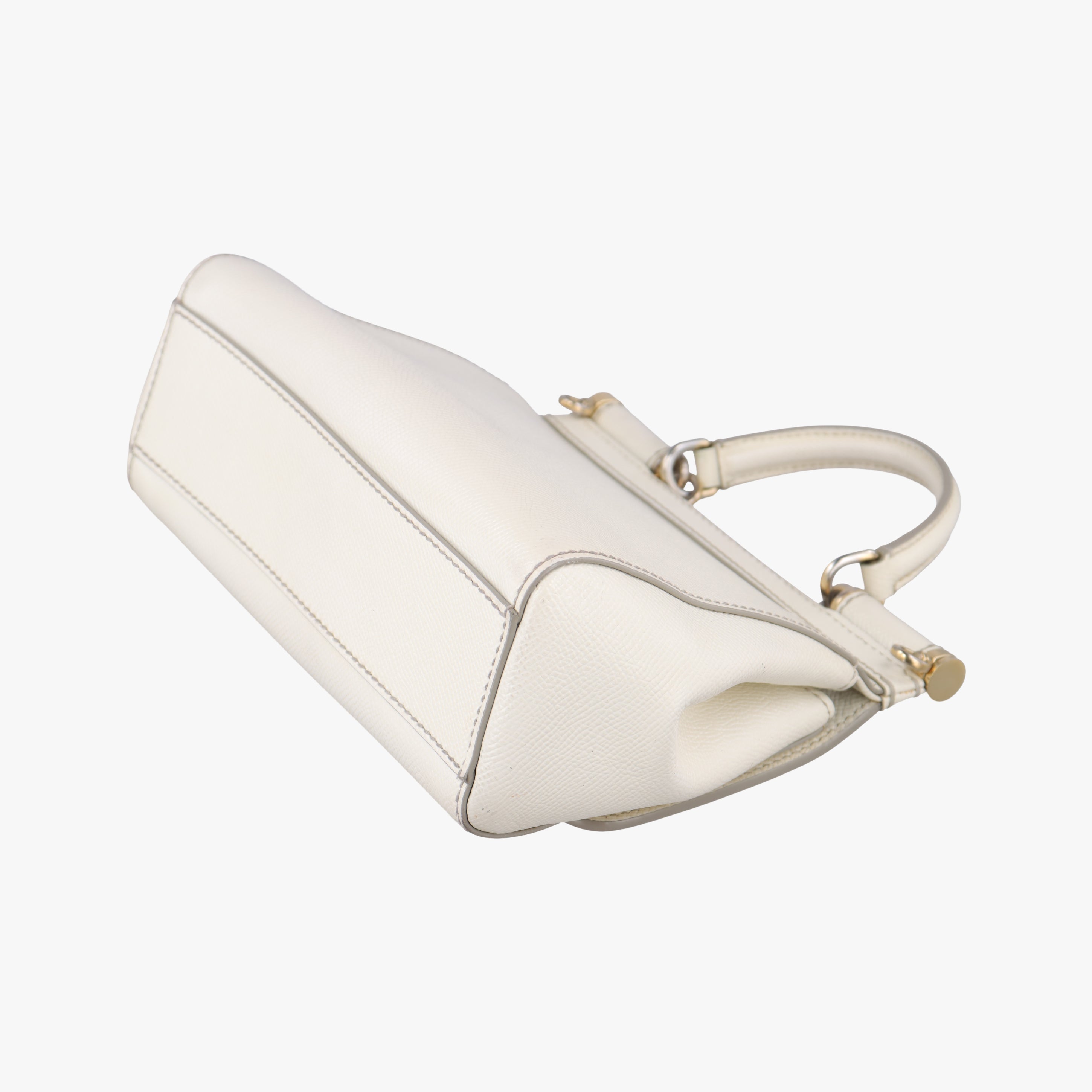 Vintage Dolce & Gabbana SICILY White Leather  shoulderbag | stylenewstar