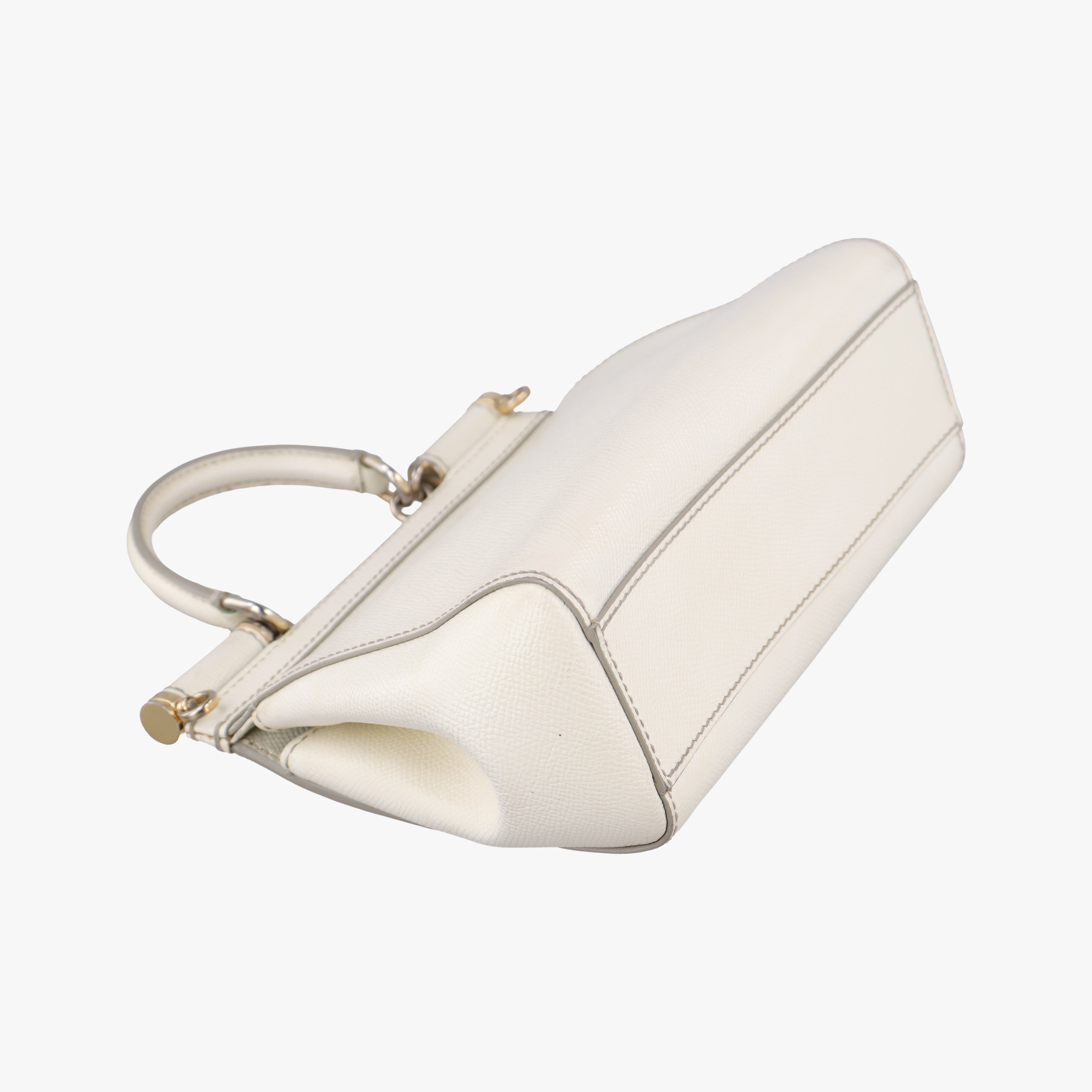 Vintage Dolce & Gabbana SICILY White Leather  shoulderbag | stylenewstar