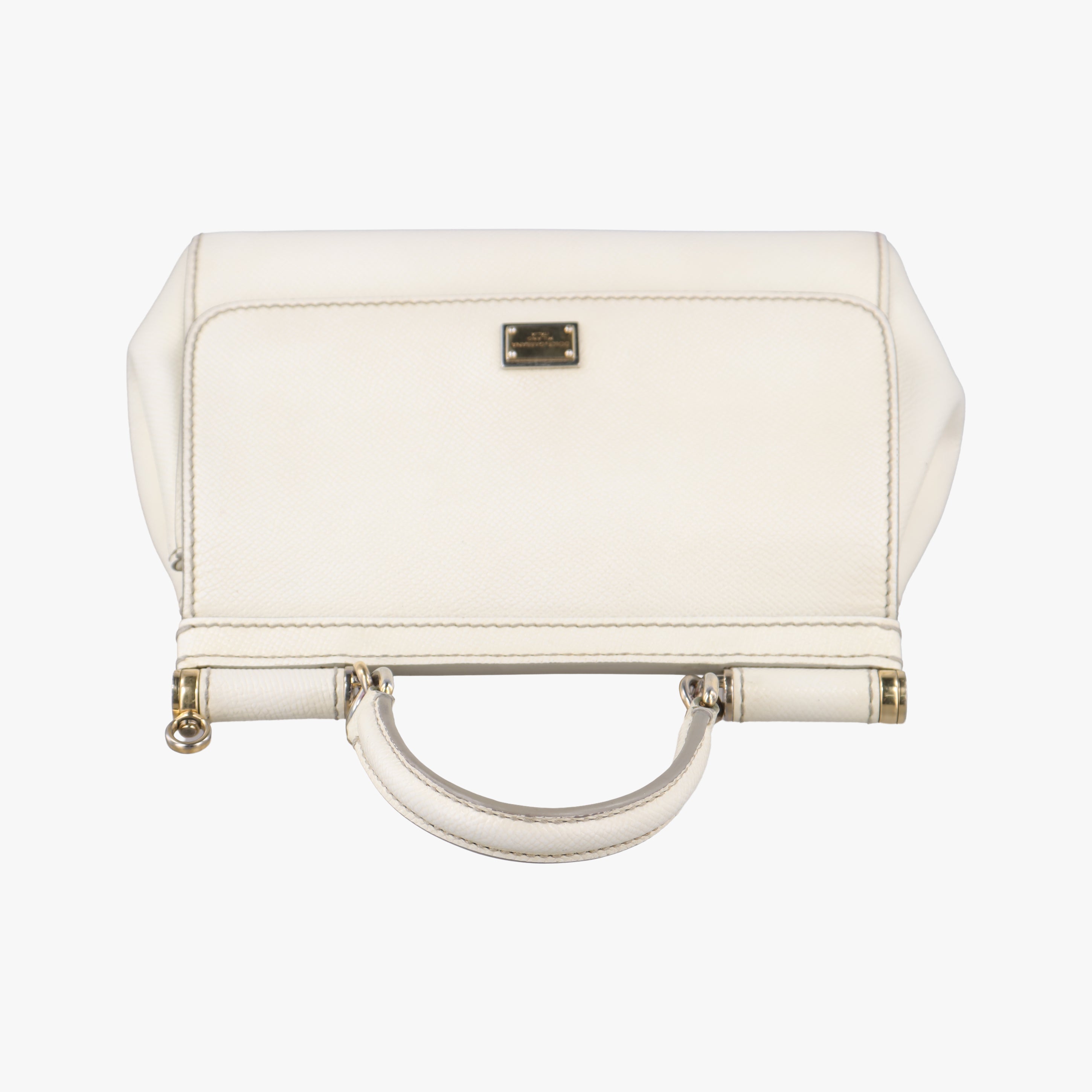 Vintage Dolce & Gabbana SICILY White Leather  shoulderbag | stylenewstar