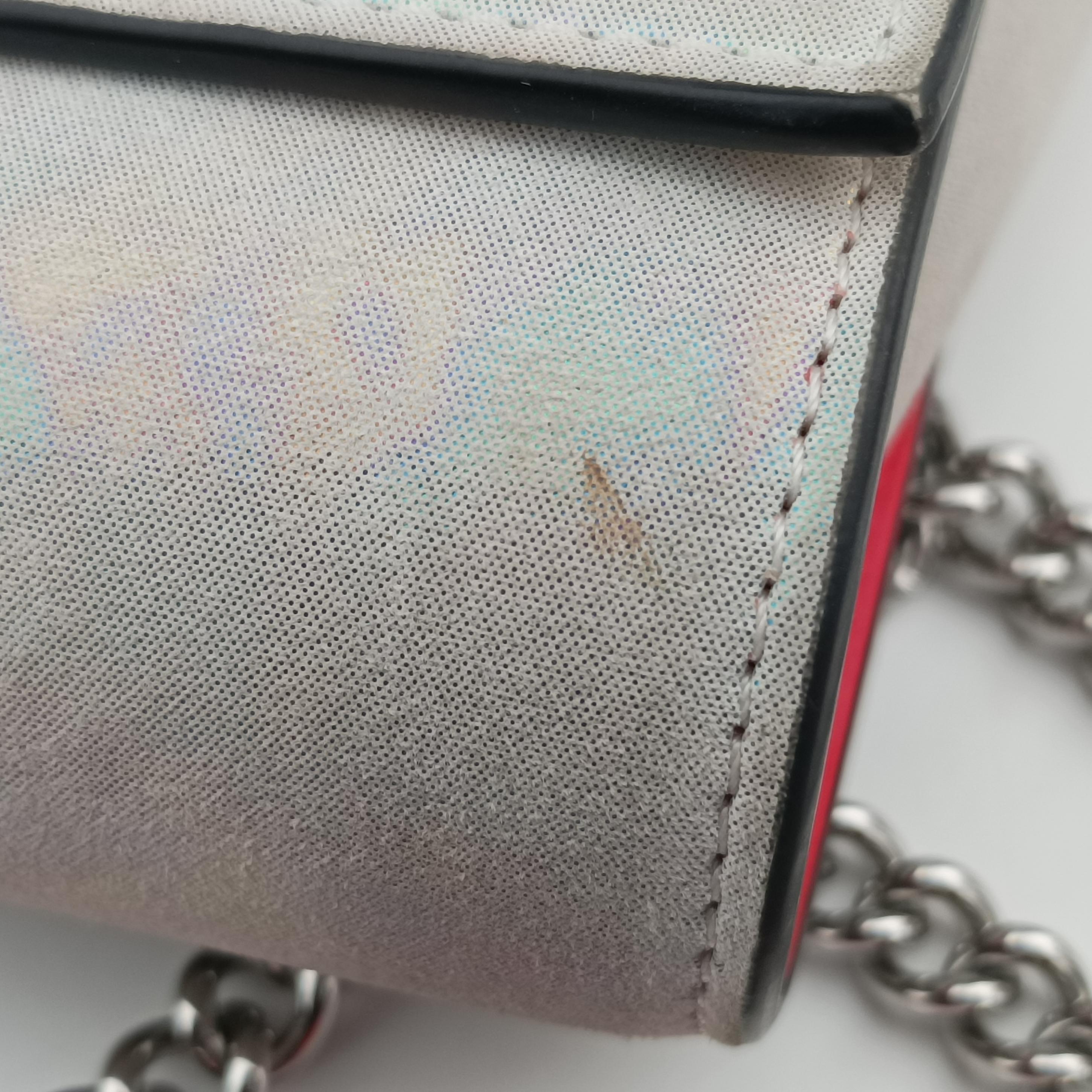 Vintage Christian Louboutin Paloma Clutch Grey Leather  shoulderbag | stylenewstar