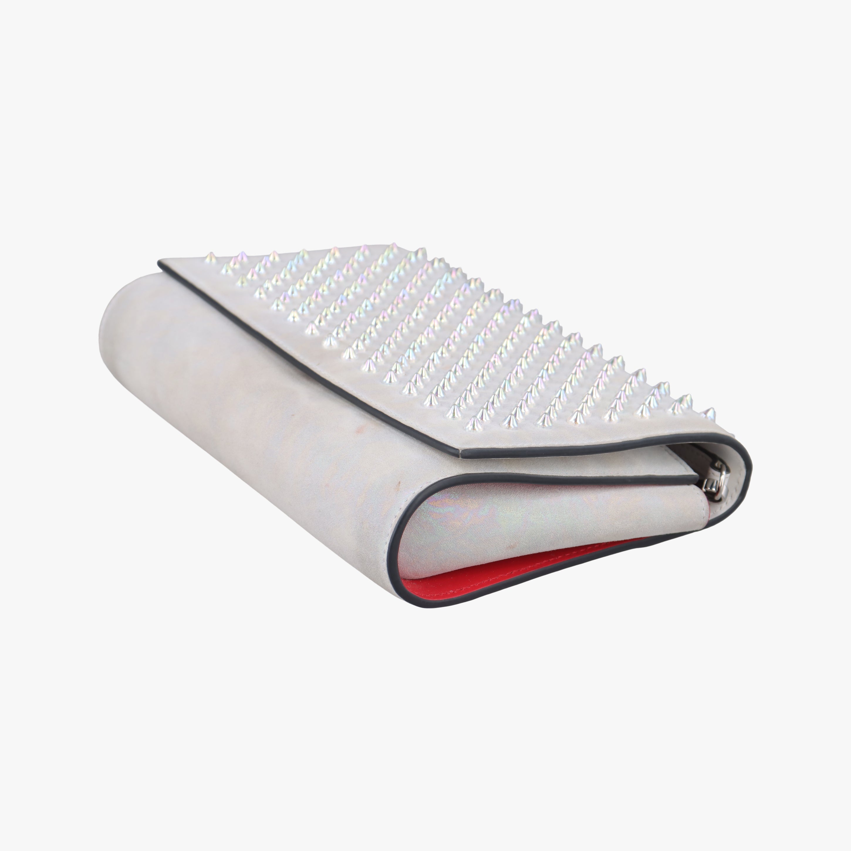 Vintage Christian Louboutin Paloma Clutch Grey Leather  shoulderbag | stylenewstar