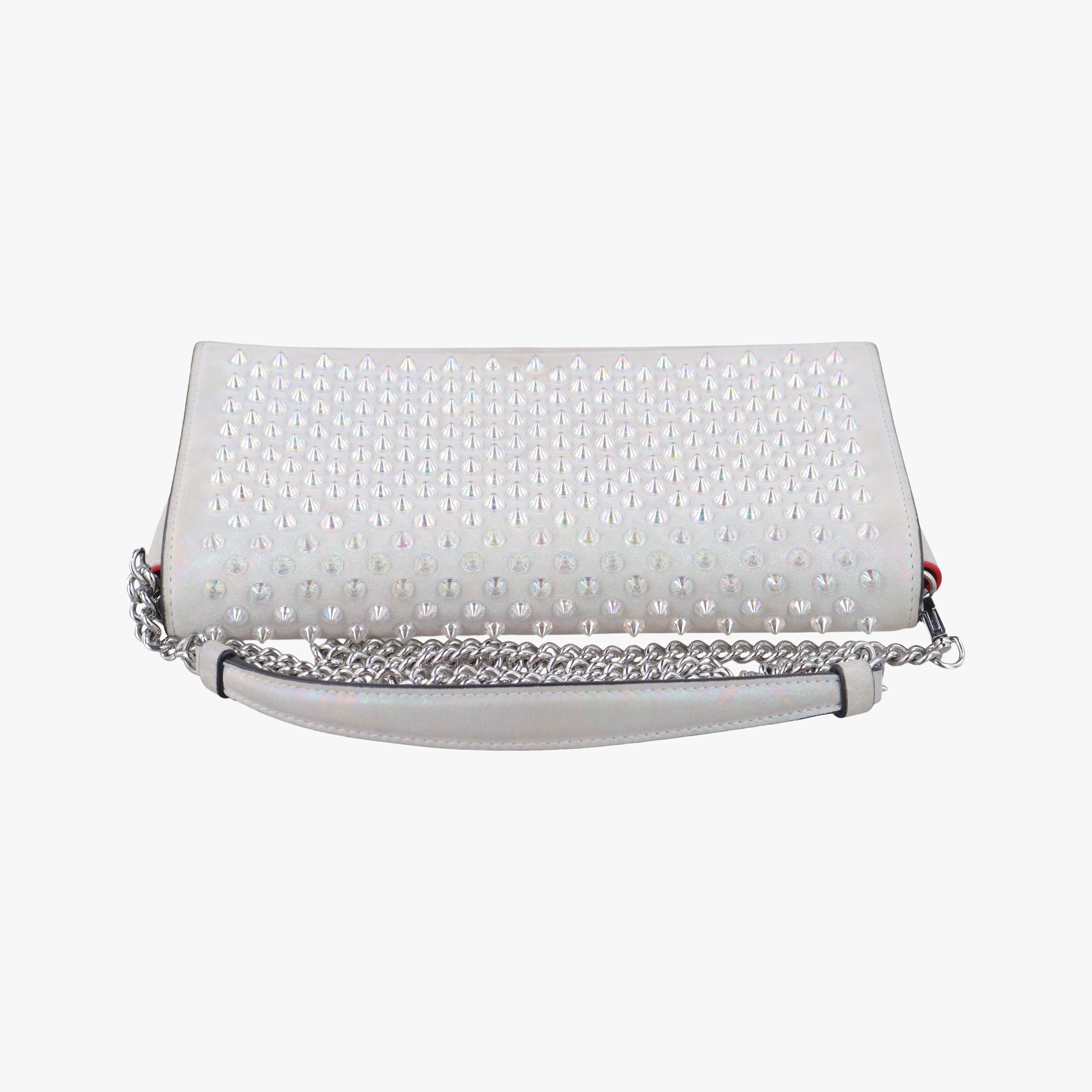 Vintage Christian Louboutin Paloma Clutch Grey Leather  shoulderbag | stylenewstar
