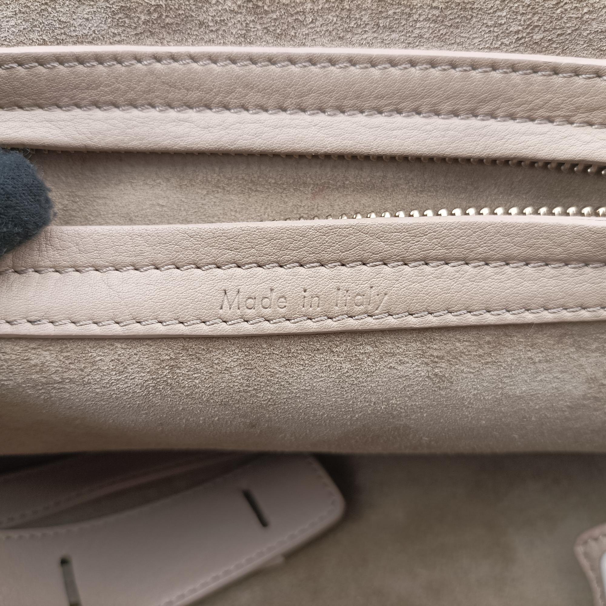 Pre-owned Celine Luggage Small Square Phantom Beige Leather  handbag | stylenewstar
