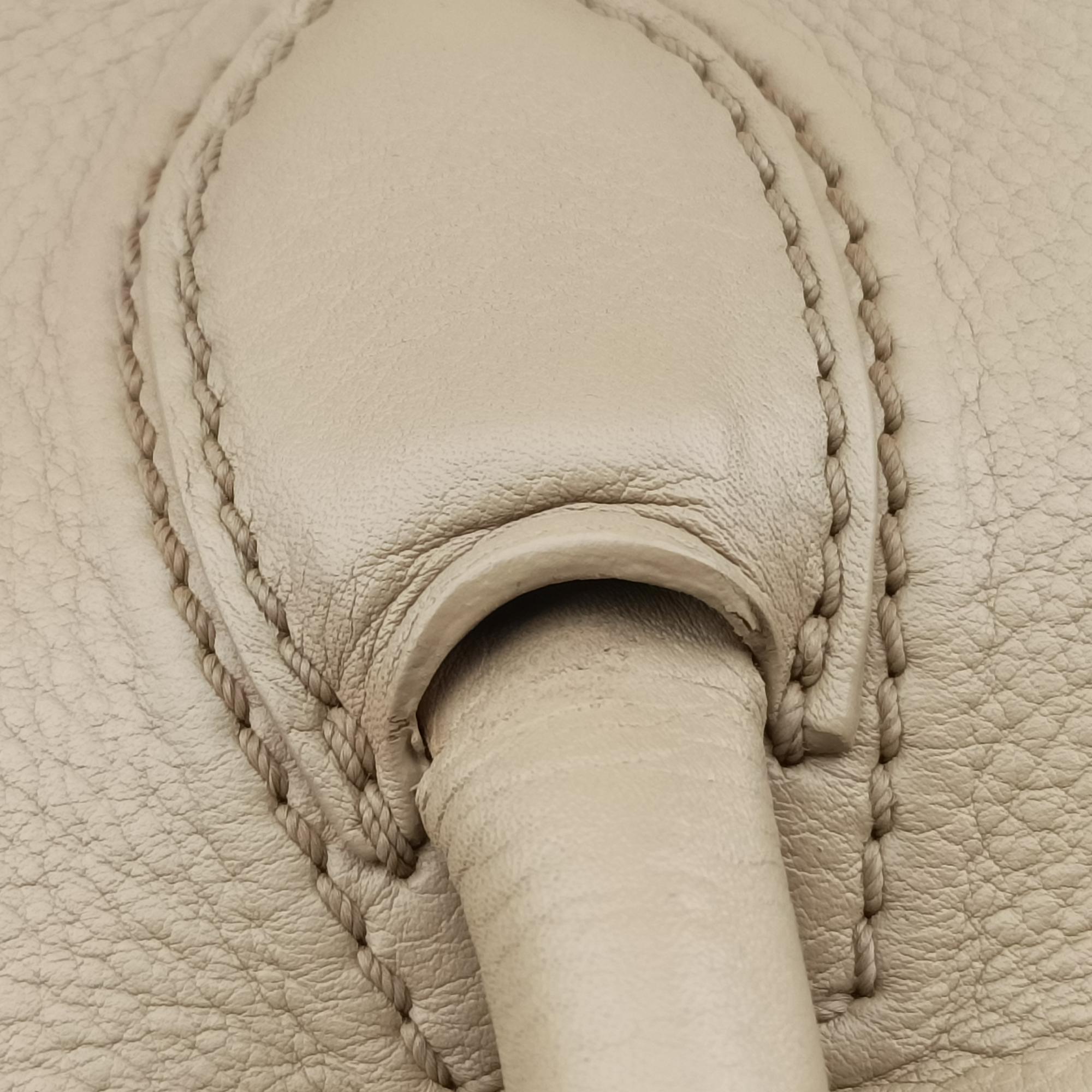 Pre-owned Celine Luggage Small Square Phantom Beige Leather  handbag | stylenewstar