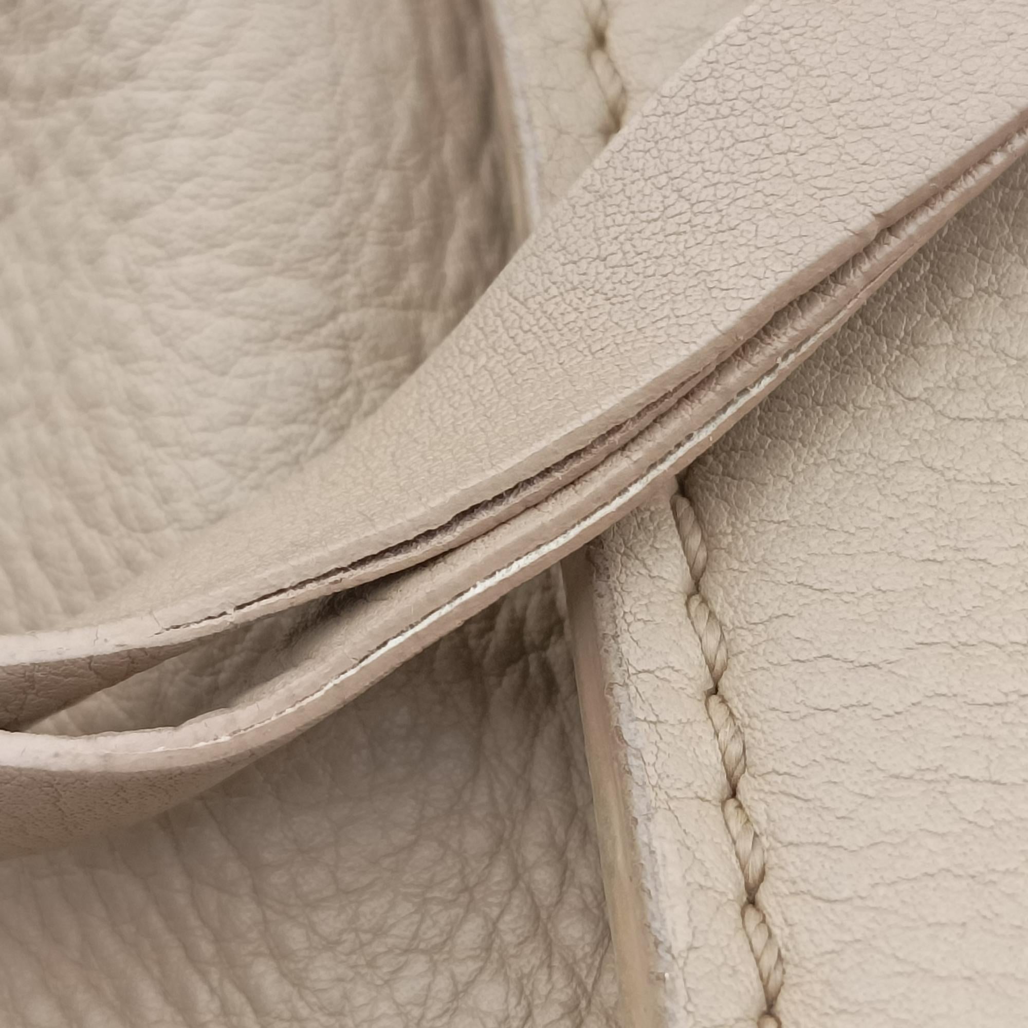 Pre-owned Celine Luggage Small Square Phantom Beige Leather  handbag | stylenewstar