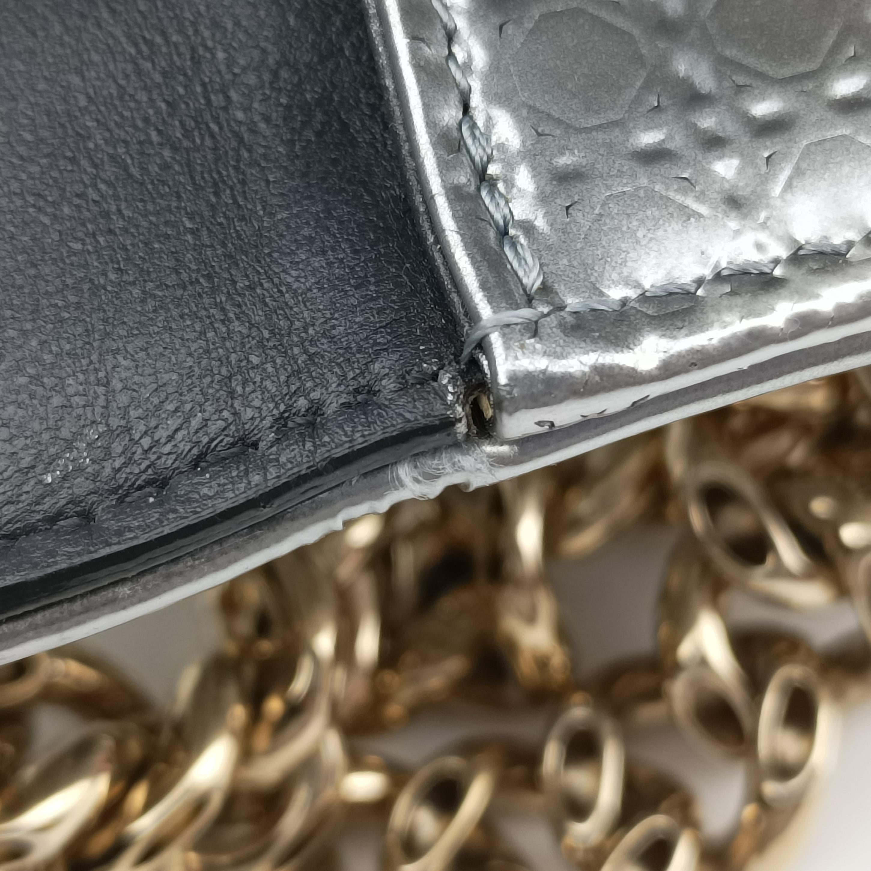 Pre-owned Christian Dior Diorama Silver Leather  shoulderbag | stylenewstar